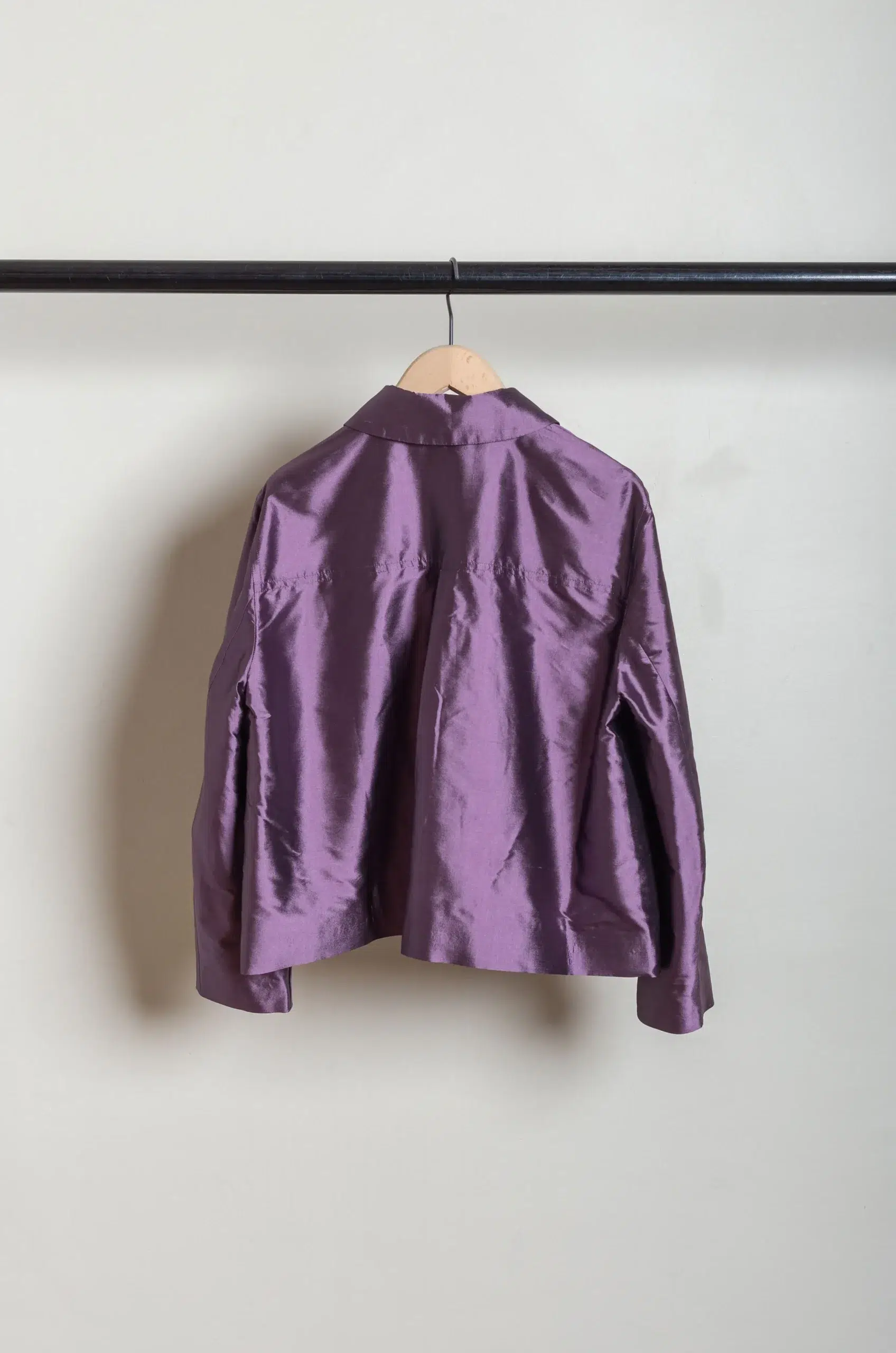 CAWLEY - SILK DUPION LILLIE JACKET - PRUNE