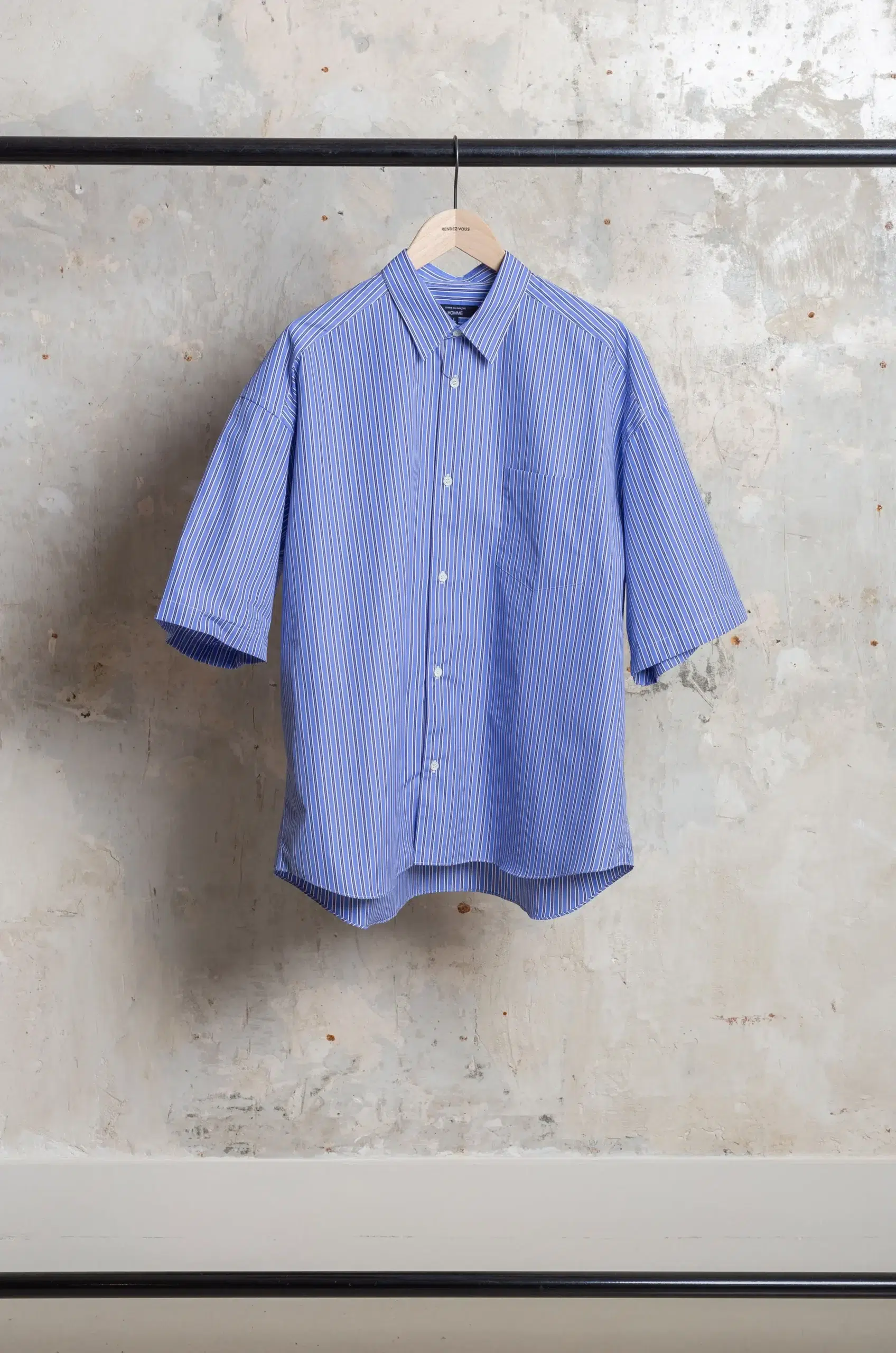 Comme Des Garçons Homme - MEN'S SHIRT HQ-B020-051 - WHT/SAXE/NAVY