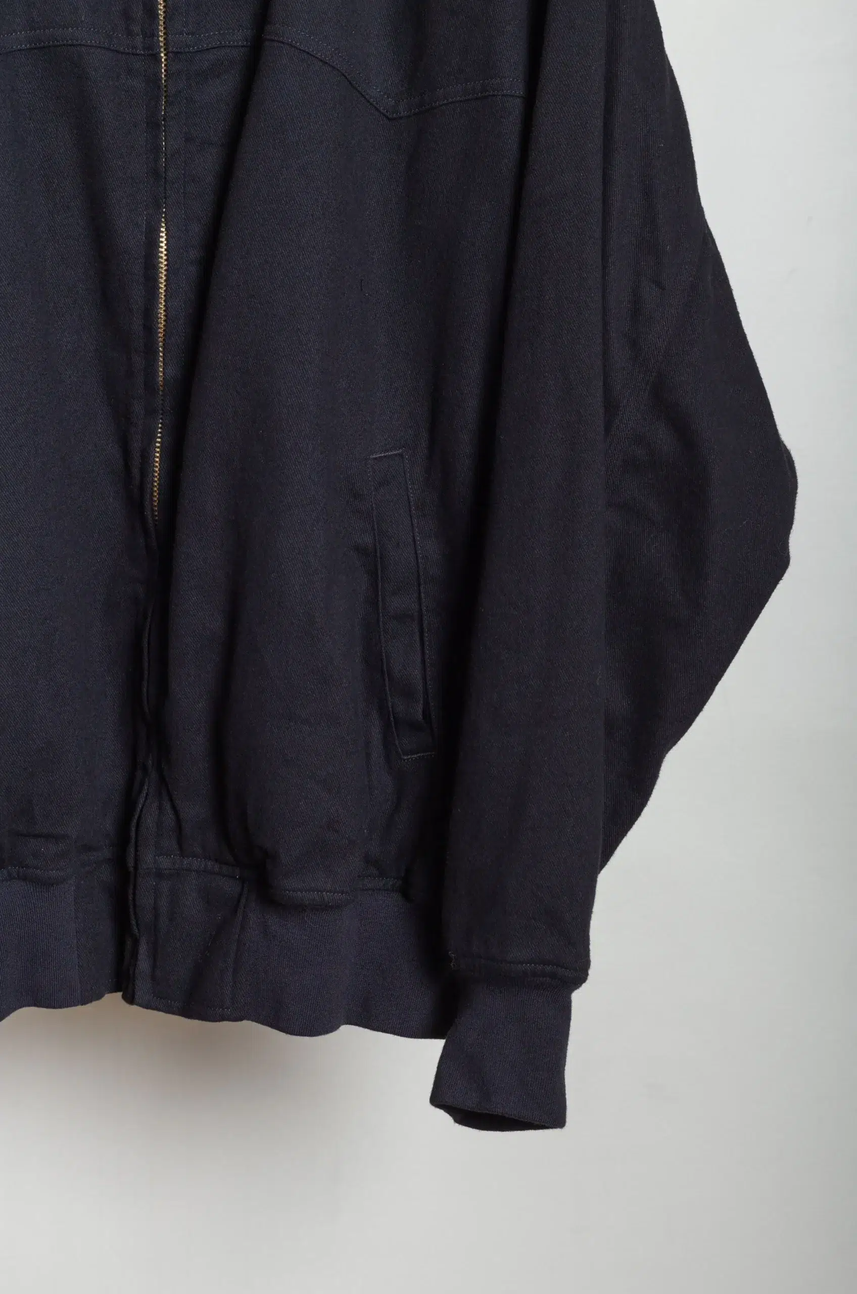 Comoli - Black Drill Zip Jacket D01-01030 - BLACK