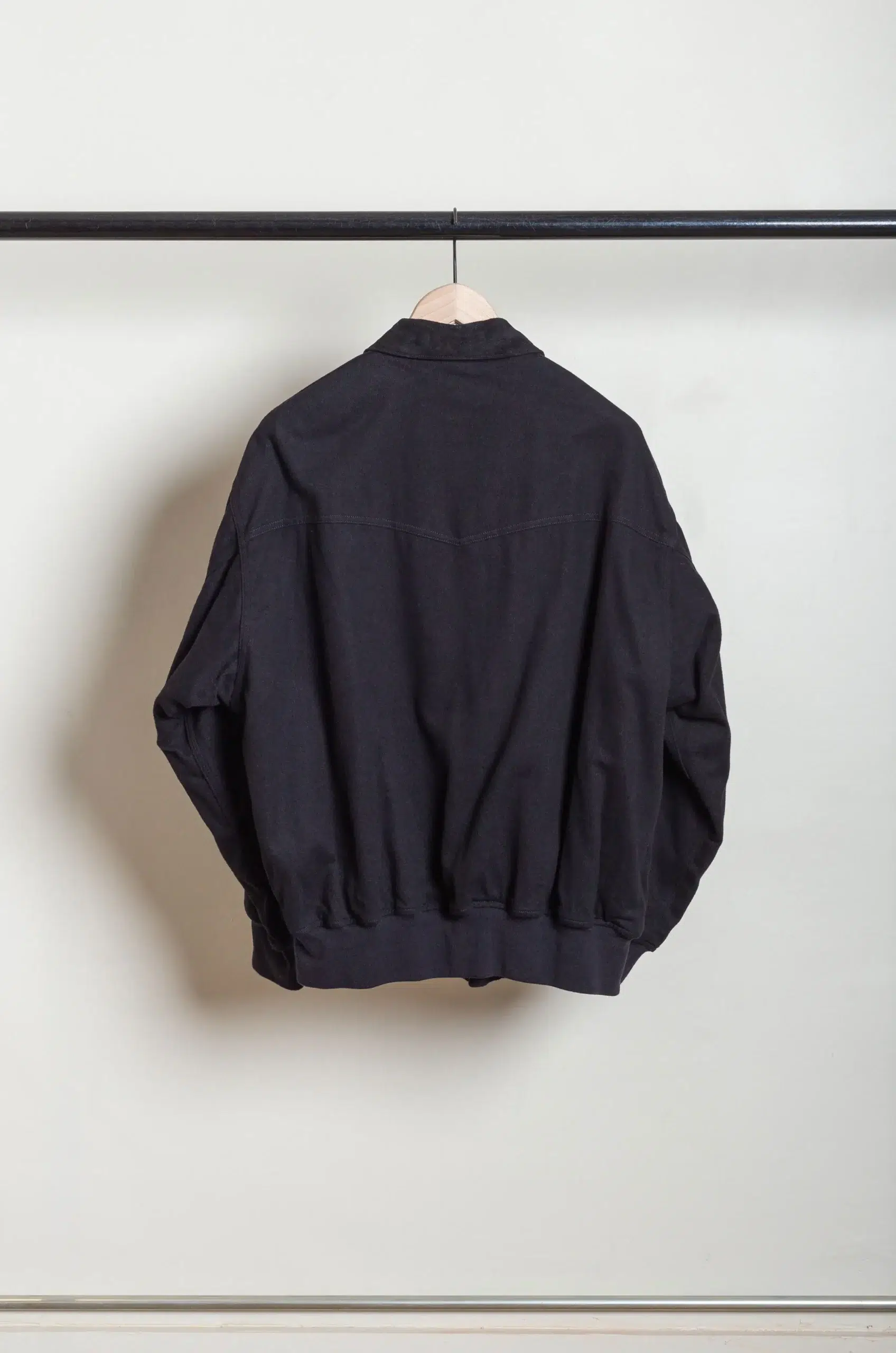 Comoli - Black Drill Zip Jacket D01-01030 - BLACK