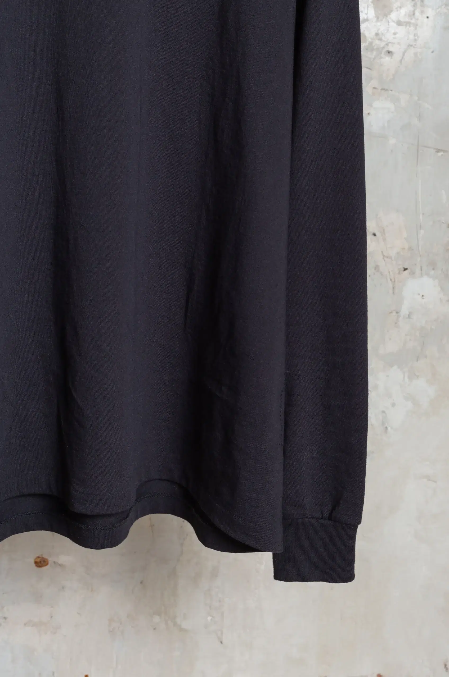 Comoli - Cotton Jersey Long-Sleeve T-Shirt D01-05012 - BLACK