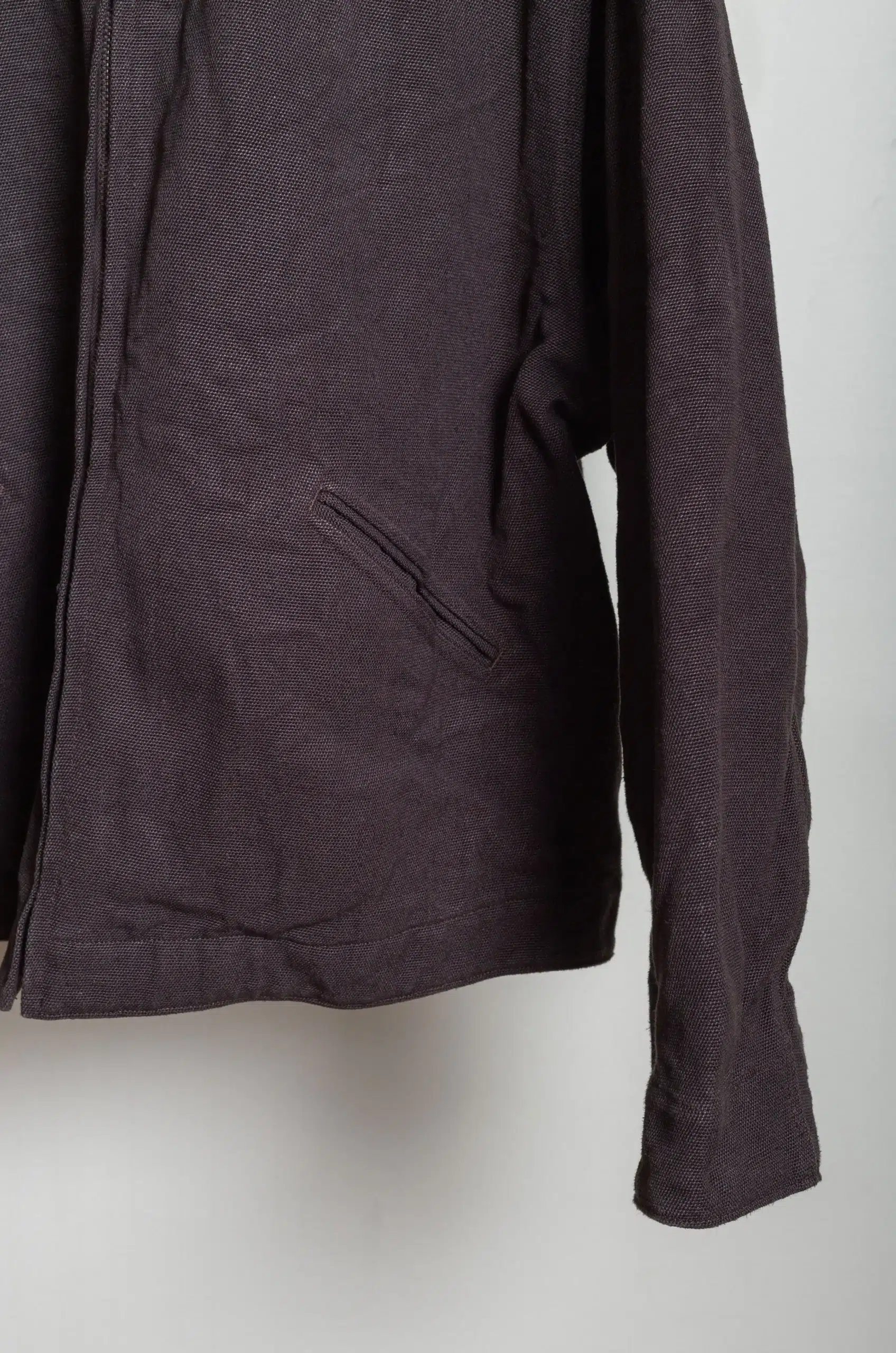 Comoli - Hemp Duck Zip Short Jacket D01-01028 - BROWN