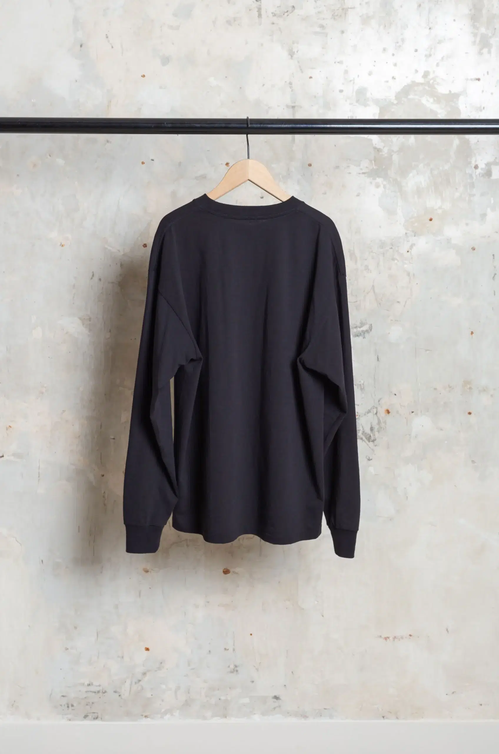 Comoli - Cotton Jersey Long-Sleeve T-Shirt D01-05012 - BLACK