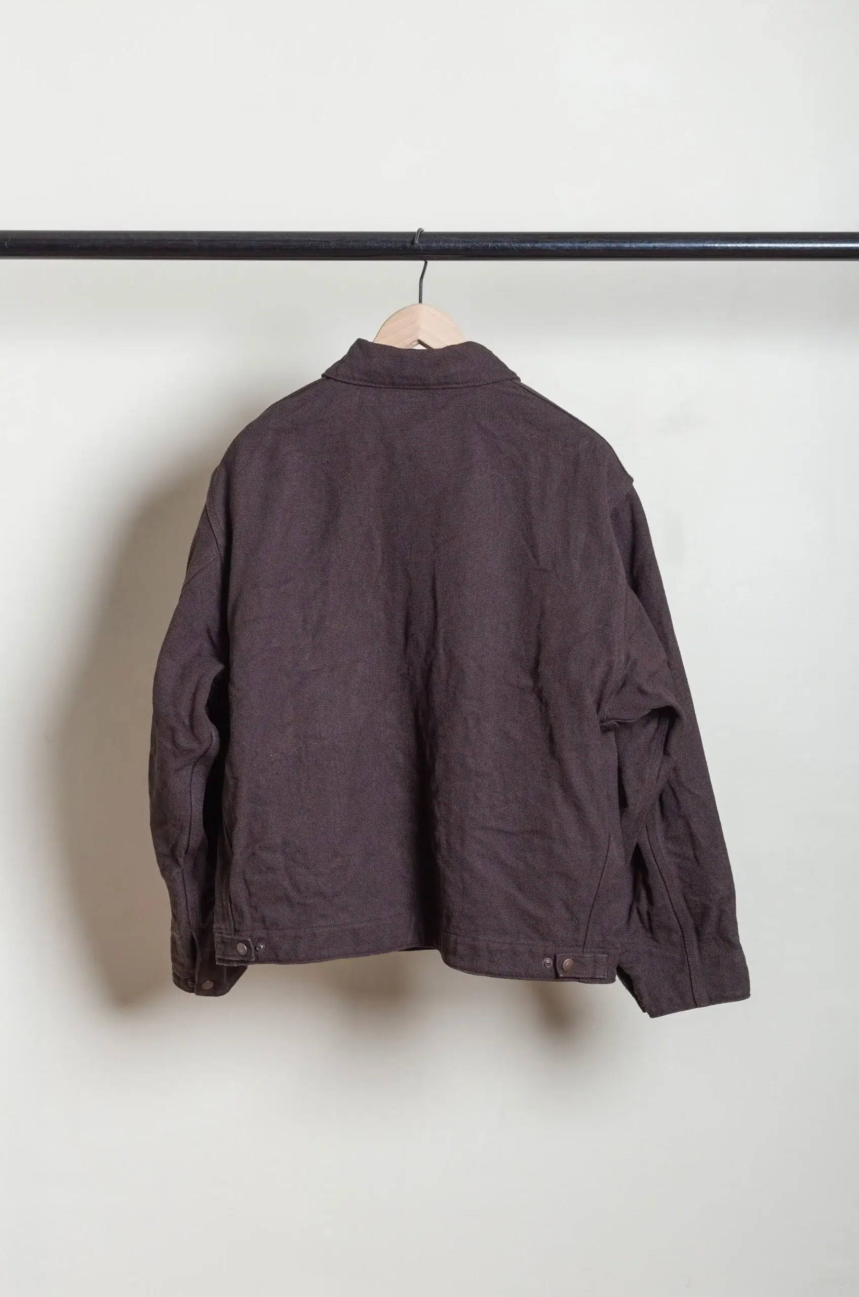 Comoli - Hemp Duck Zip Short Jacket D01-01028 - BROWN