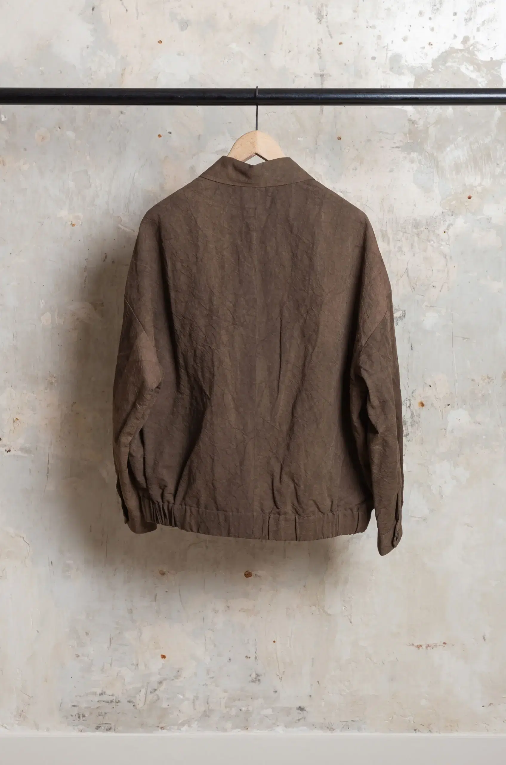 Evan Kinori - Zip Jacket Two - Brown (Persimmon/Iron Dye)