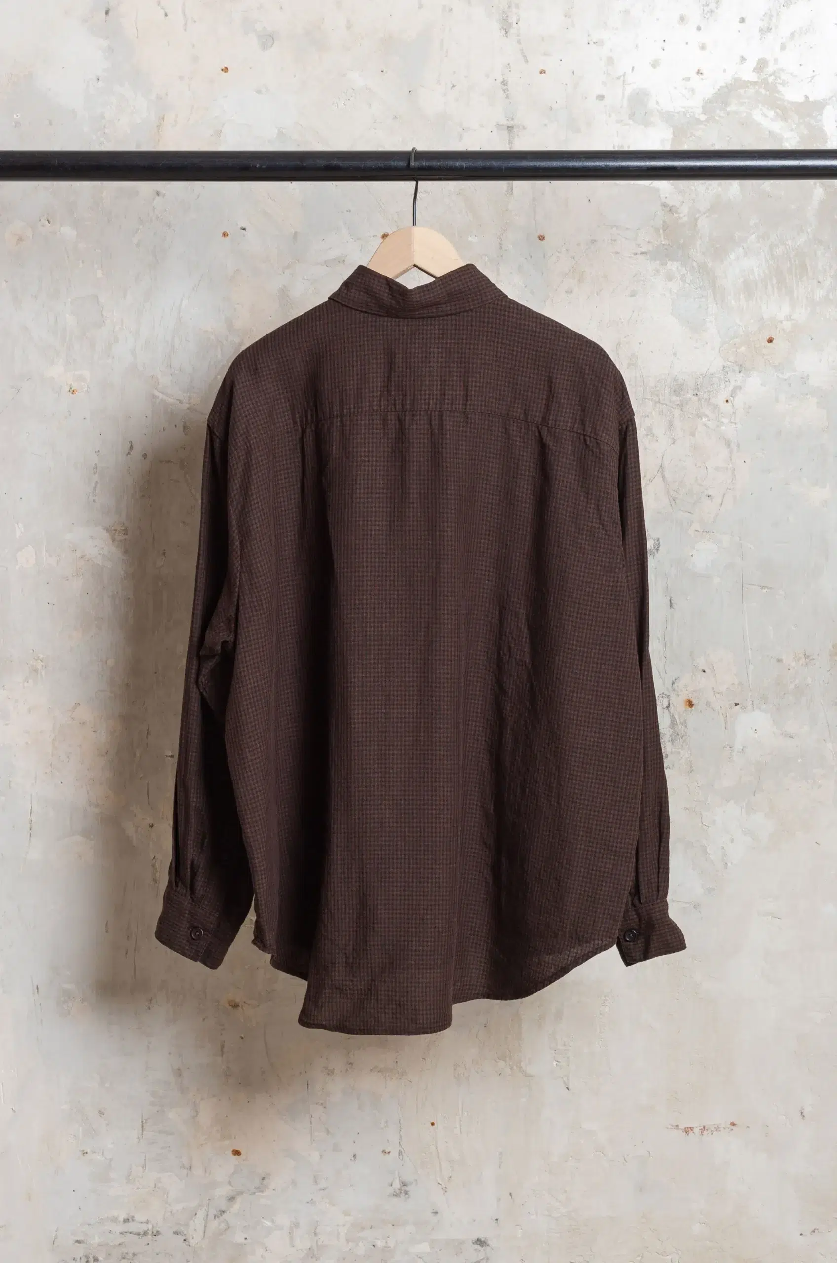 Evan Kinori - Big Shirt Two - Brown/Black (Logwood Overdye)