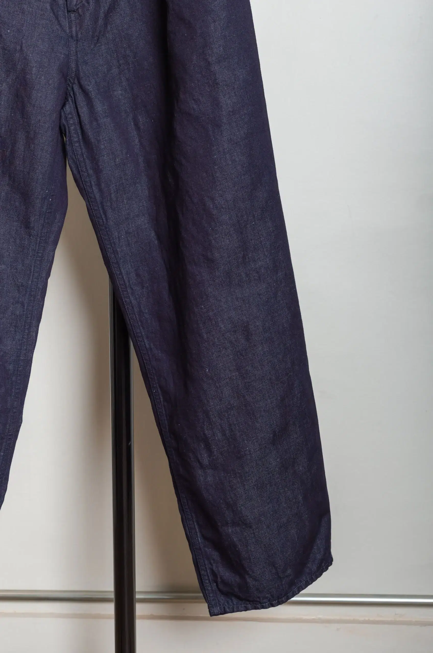 Still By Hand - DN02261OS Hemp mixed denim pants - DARK NAVY