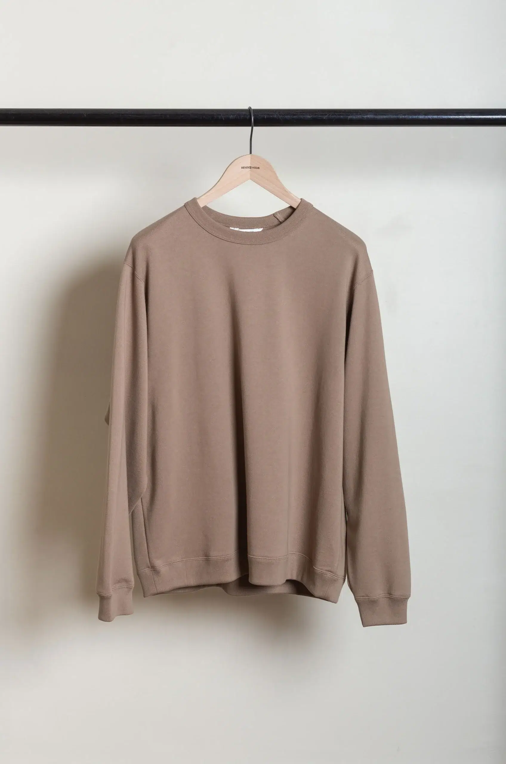 Still By Hand - CS02261OS Pima cotton sweatshirt - KHAKI BEIGE
