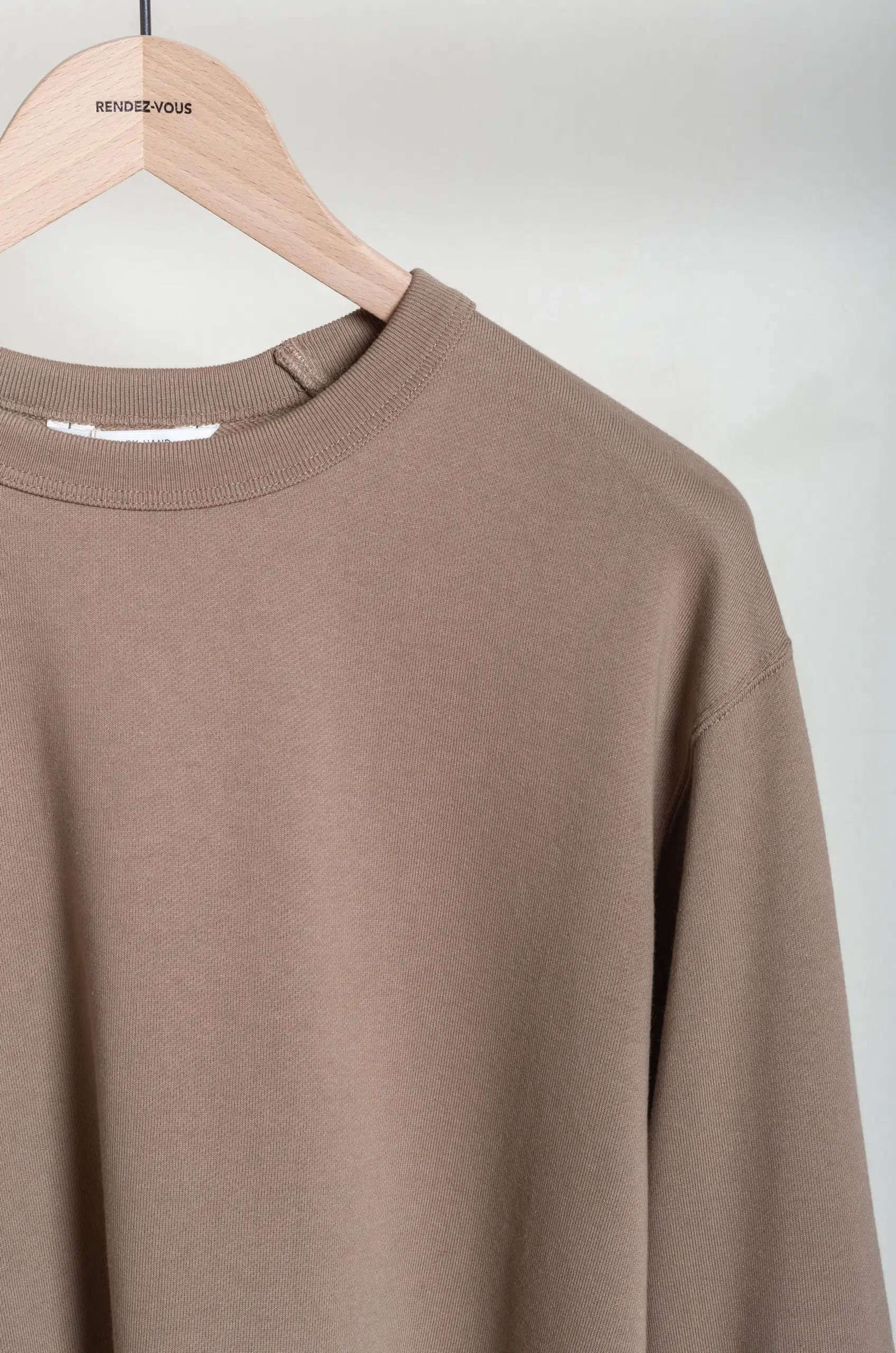 Still By Hand - CS02261OS Pima cotton sweatshirt - KHAKI BEIGE