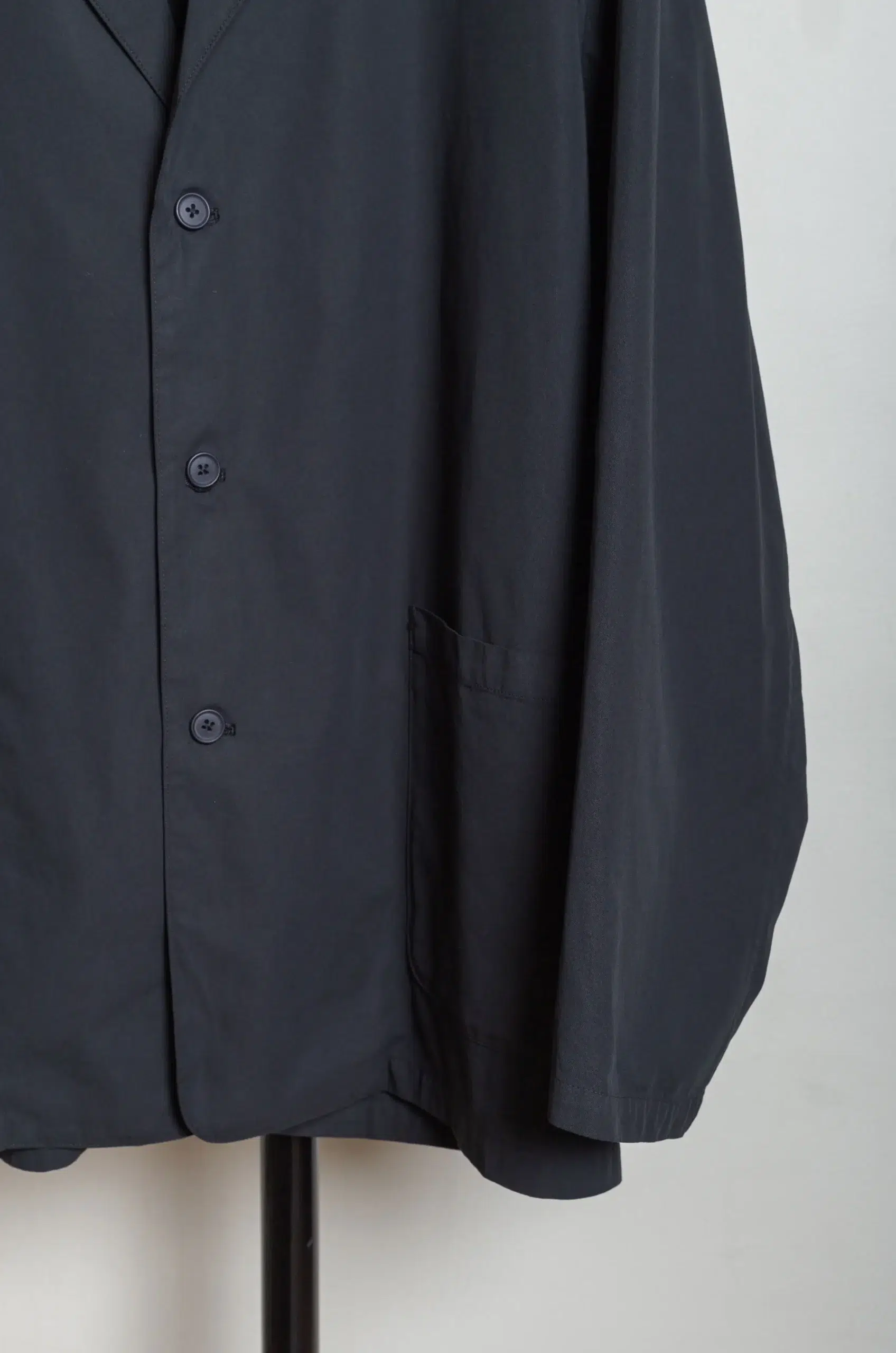 Still By Hand - JK02261OS Garment-dye 3B jacket - INK BLACK