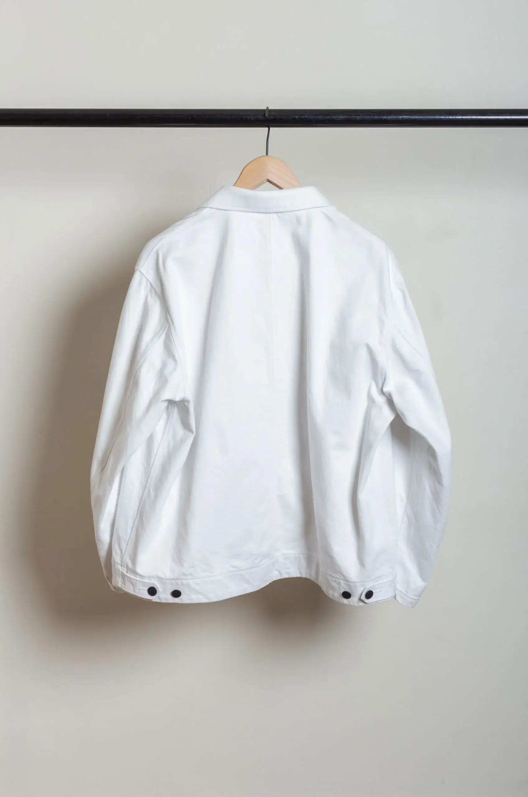 Still By Hand - DN04261OS 11.5oz denim jacket - ASH WHITE