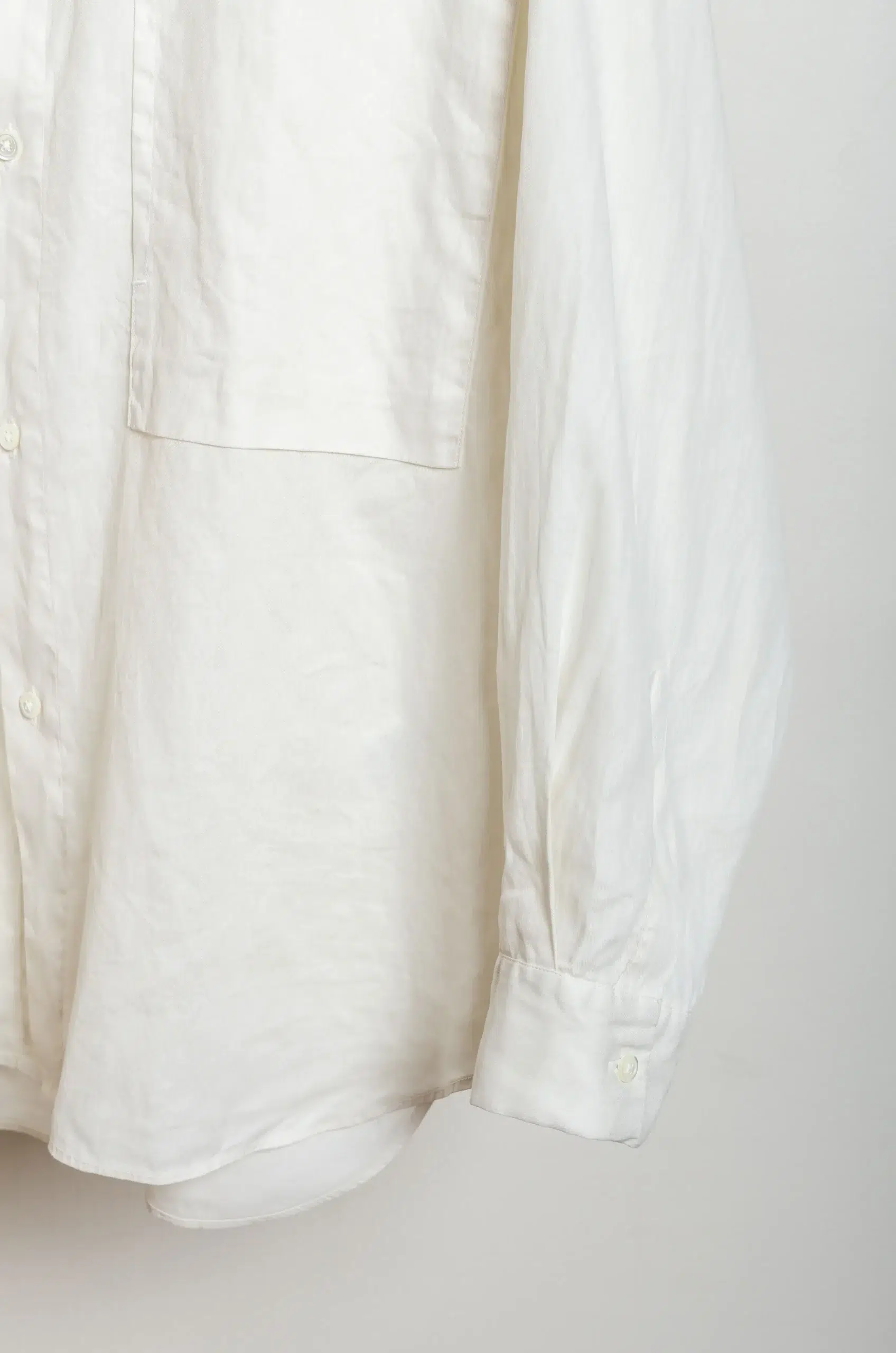 Still By Hand - SH05261OS Garment-dye over shirt - ECRU