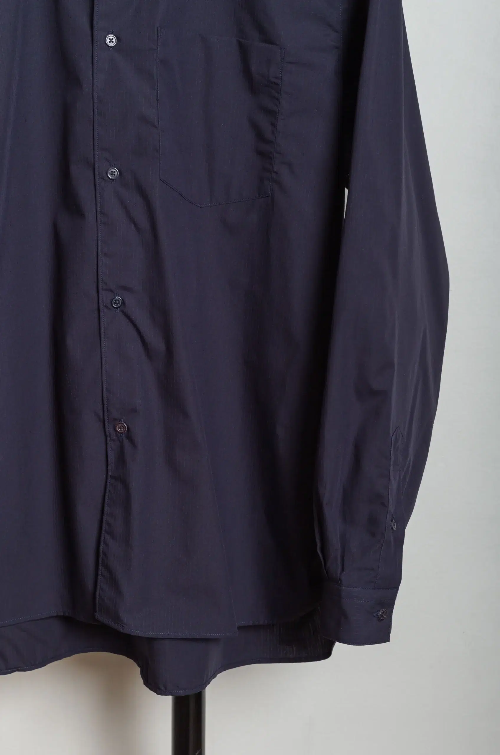 Still By Hand - SH00221OS Regular collar shirt - NAVY STRIPE