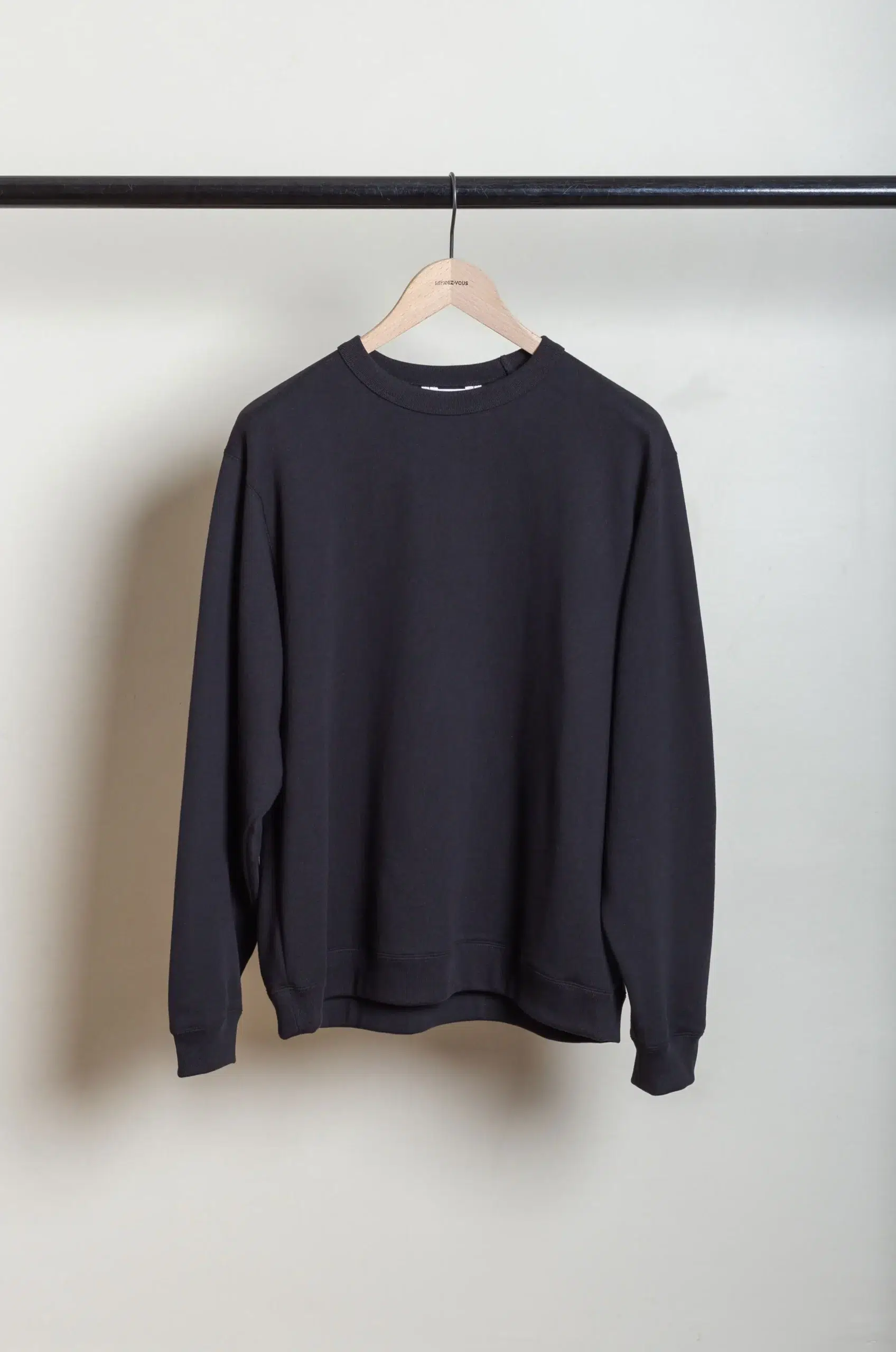 Still By Hand - CS02261OS Pima cotton sweatshirt - INK BLACK