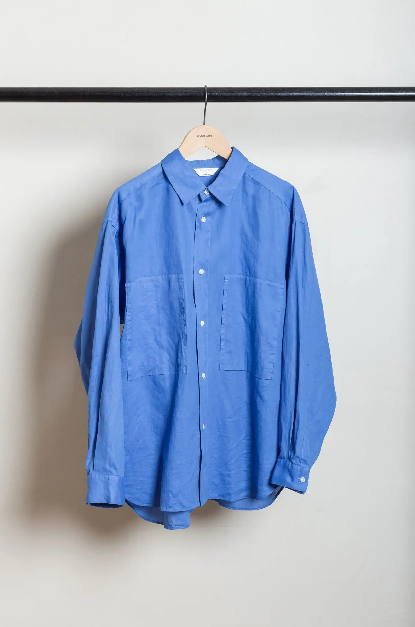 Still By Hand - SH05261OS Garment-dye over shirt - SKY BLUE