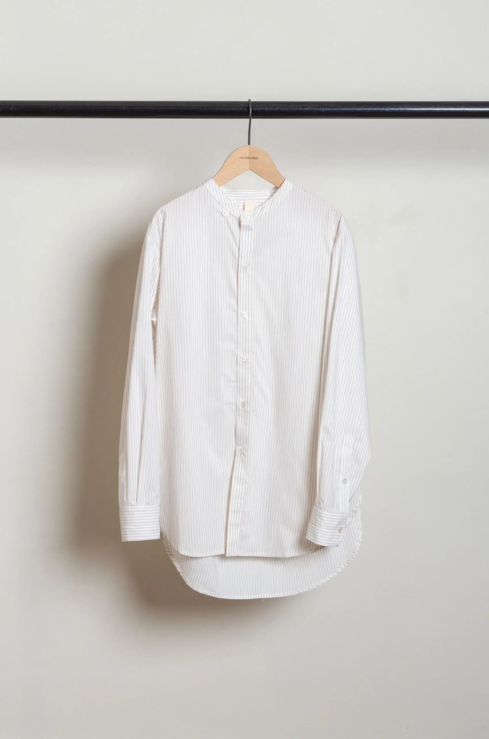 WRIGHT & DOYLE - ROWDEN SHIRT WD-121-CB - CHALK BRICK PINSTRIPE