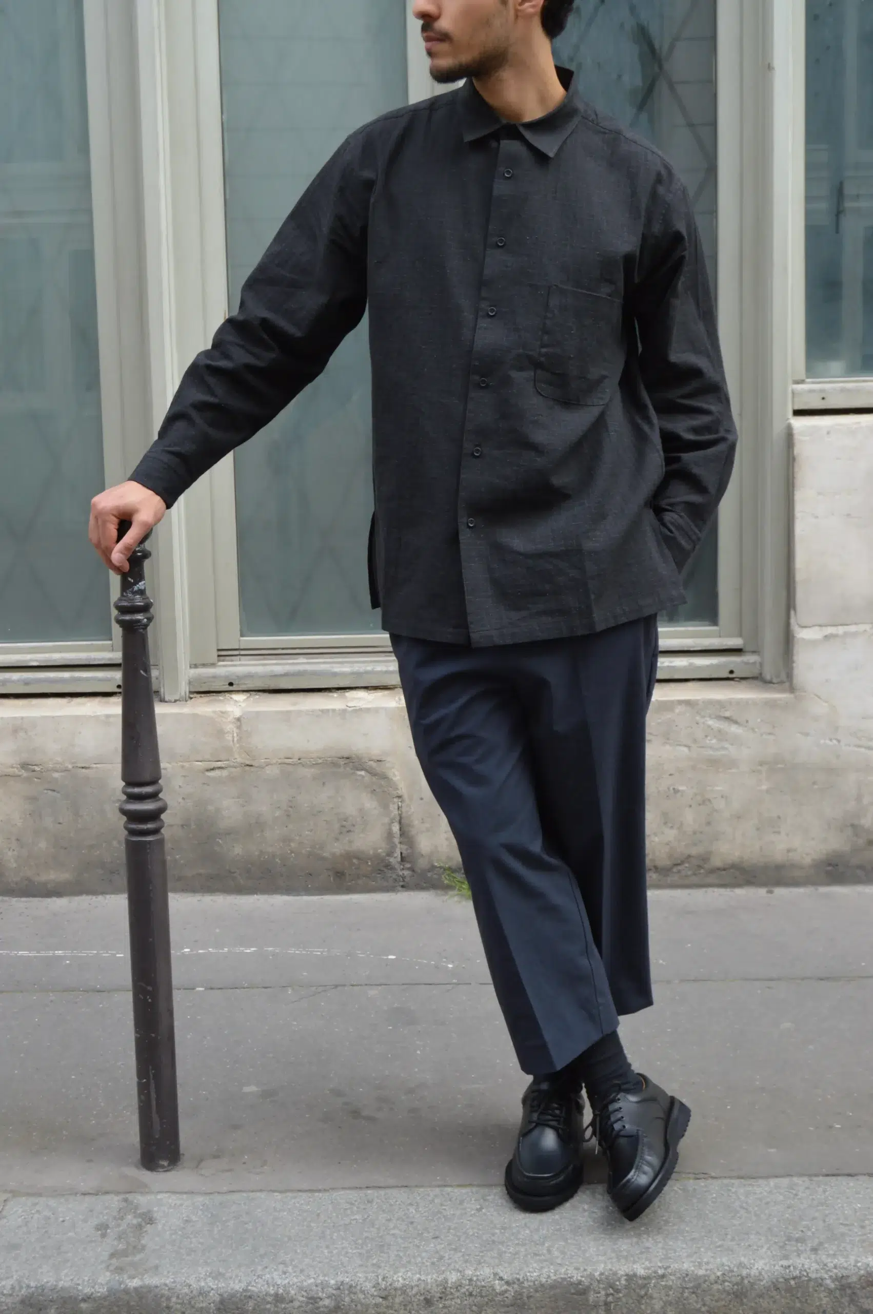RDV O Globe - AGNIS SHIRT 261CH001 - BLACK