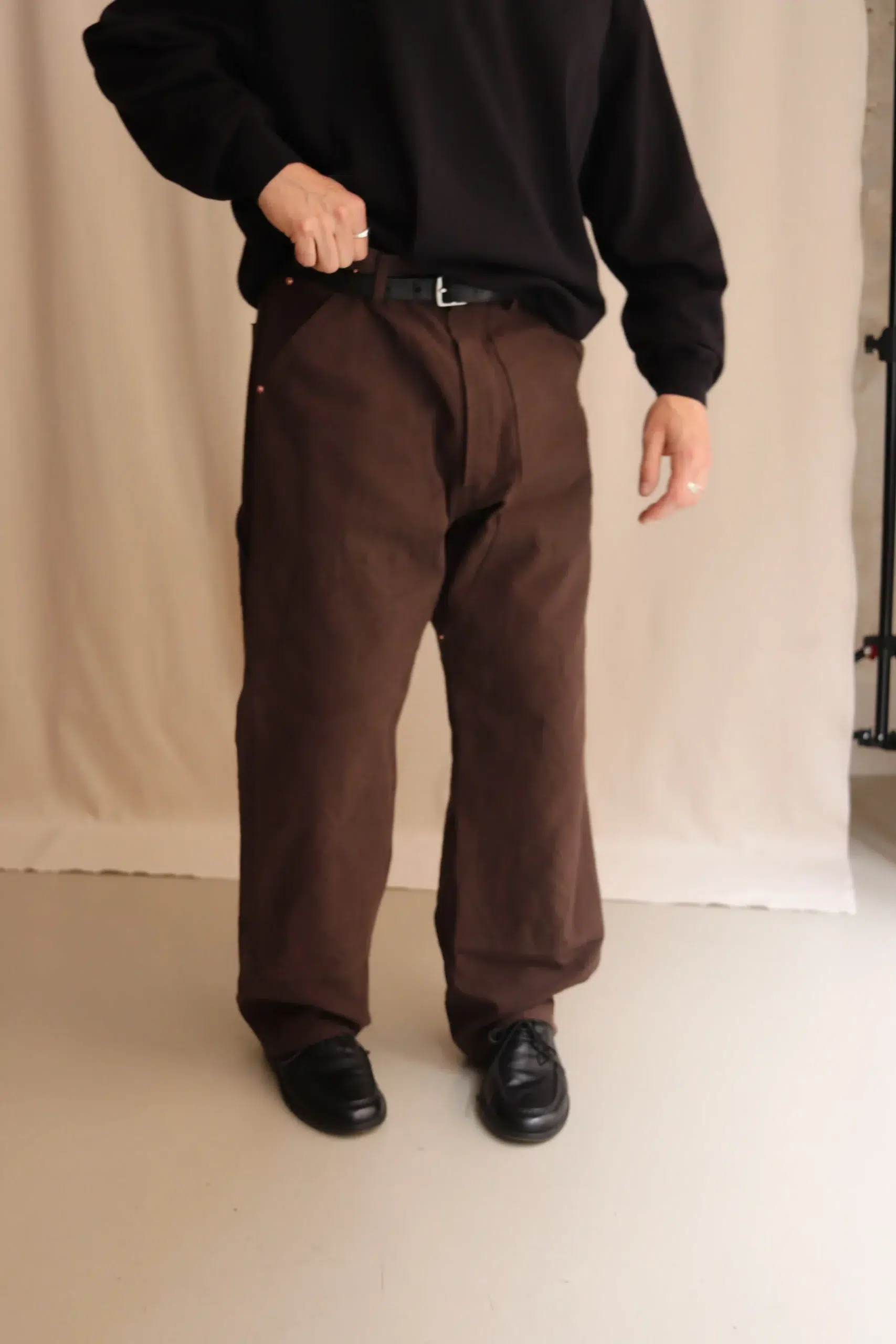 Comoli - COTTON DUCK PAINTER PANTS D01-03007 - BROWN