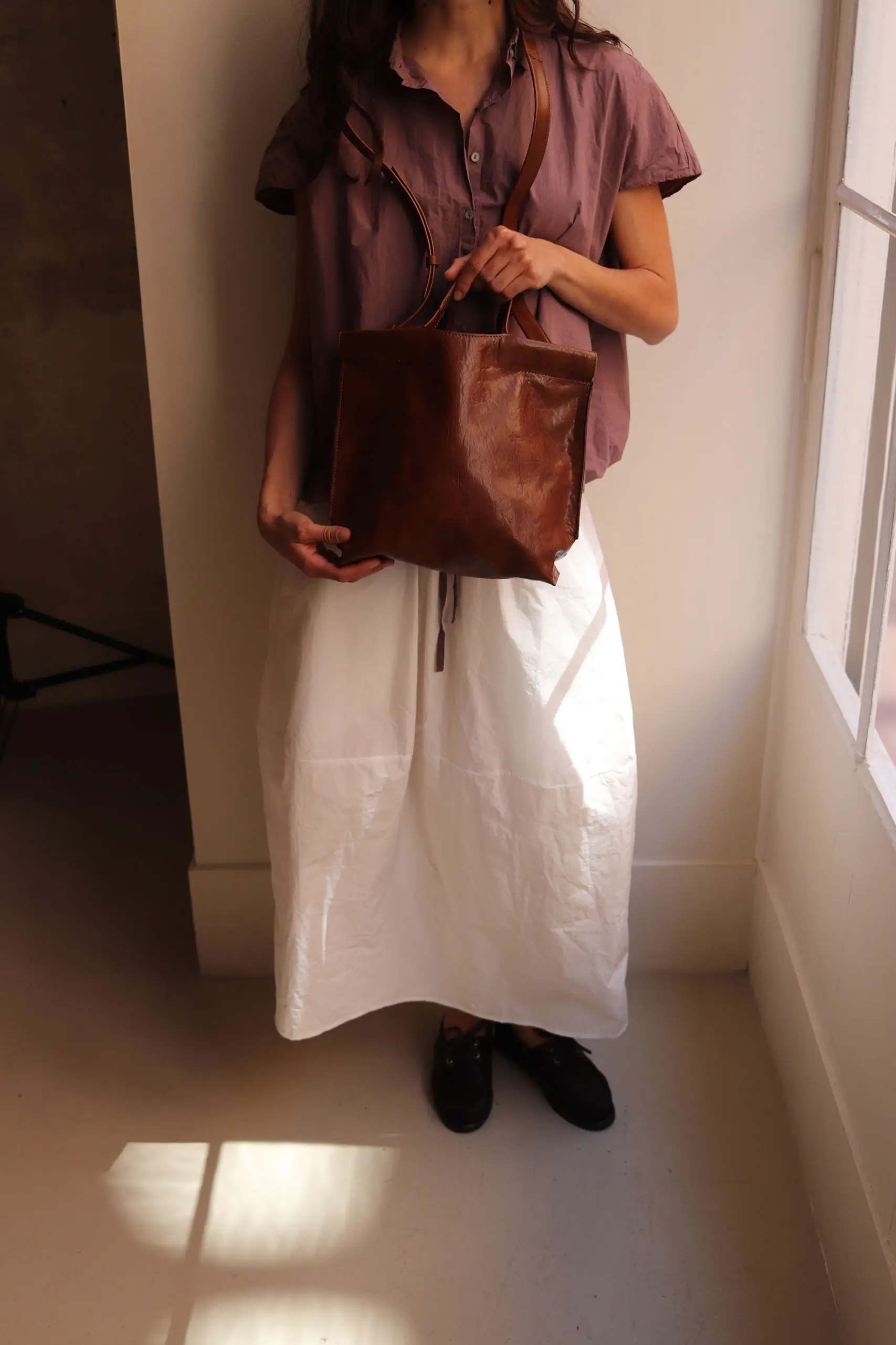 Bea Mombaers bags - SHOPPER S TUMBLED - COGNAC