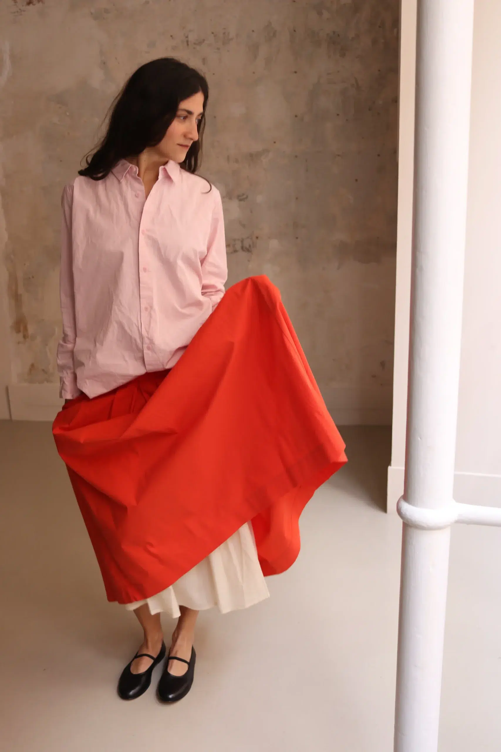 Casey Casey - SIMPLE RIDEAUX SKIRT 26FJ242 - FURY