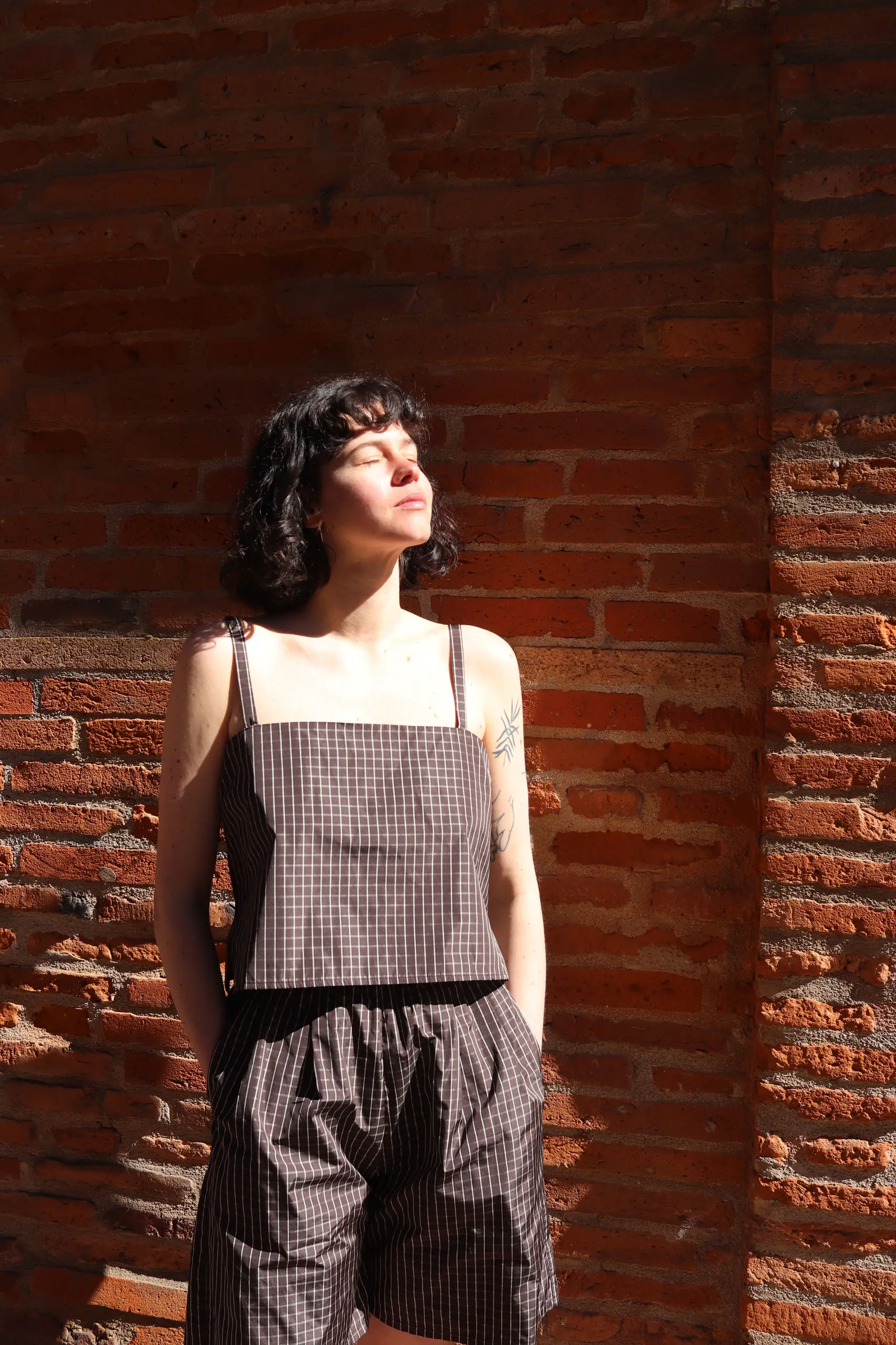 Eleph - TILE TANK C9010317 - BROWN CHECK