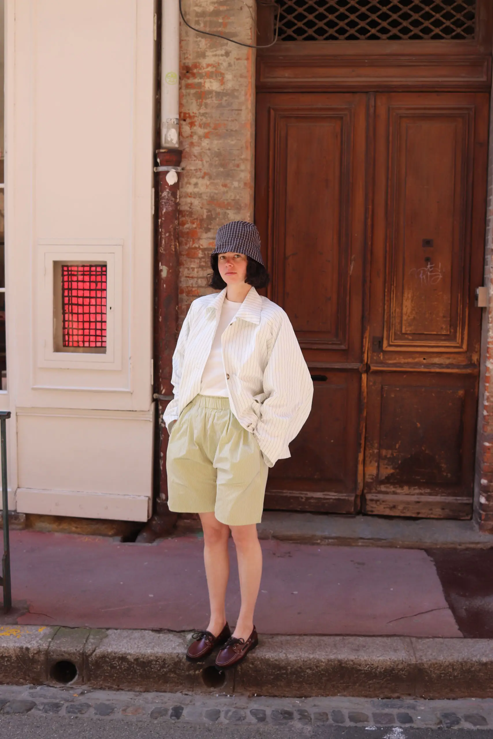 Eleph - LIES COAT SHORT C9010605- WHITE