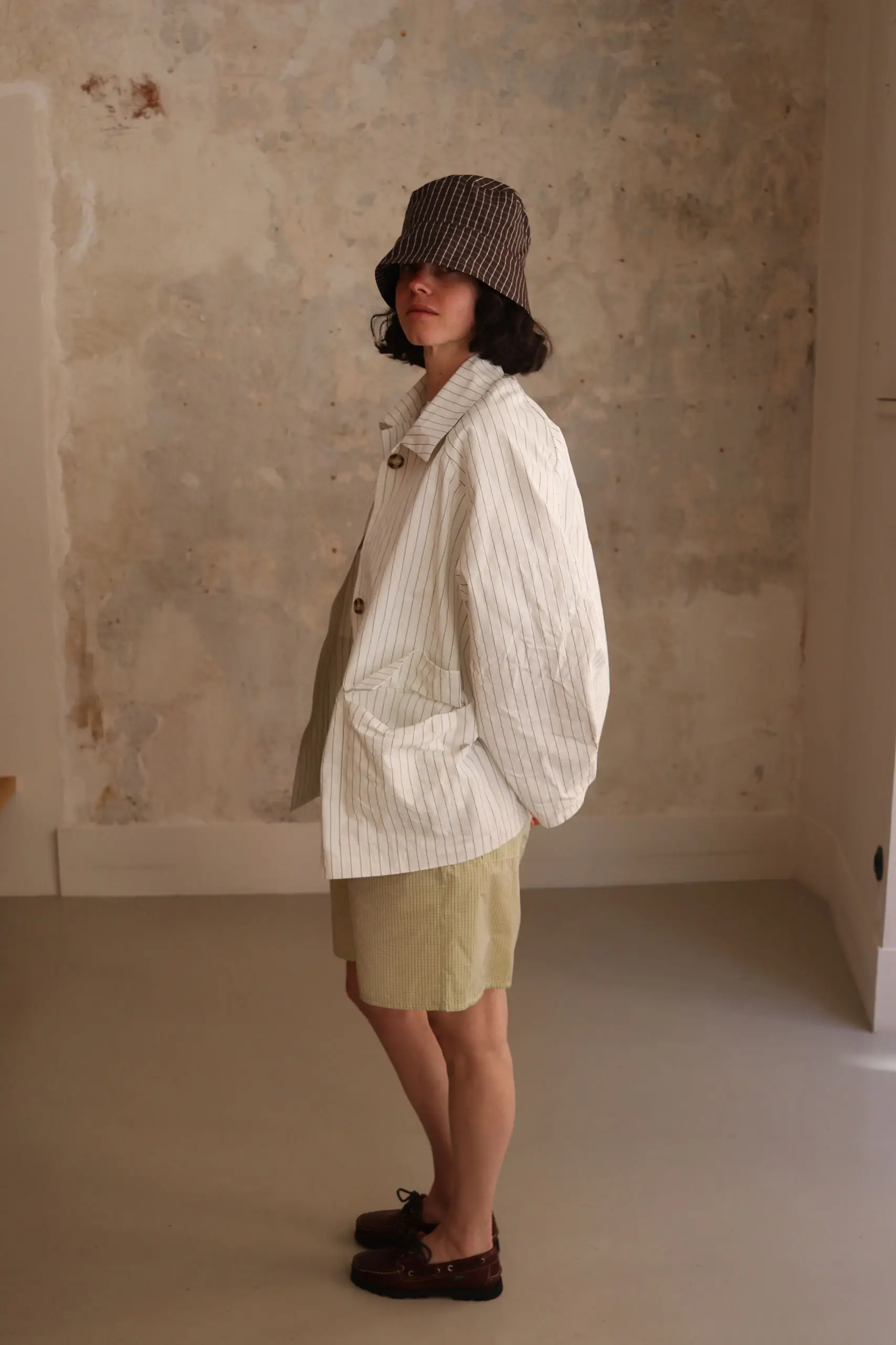 Eleph - LIES COAT SHORT C9010605- WHITE