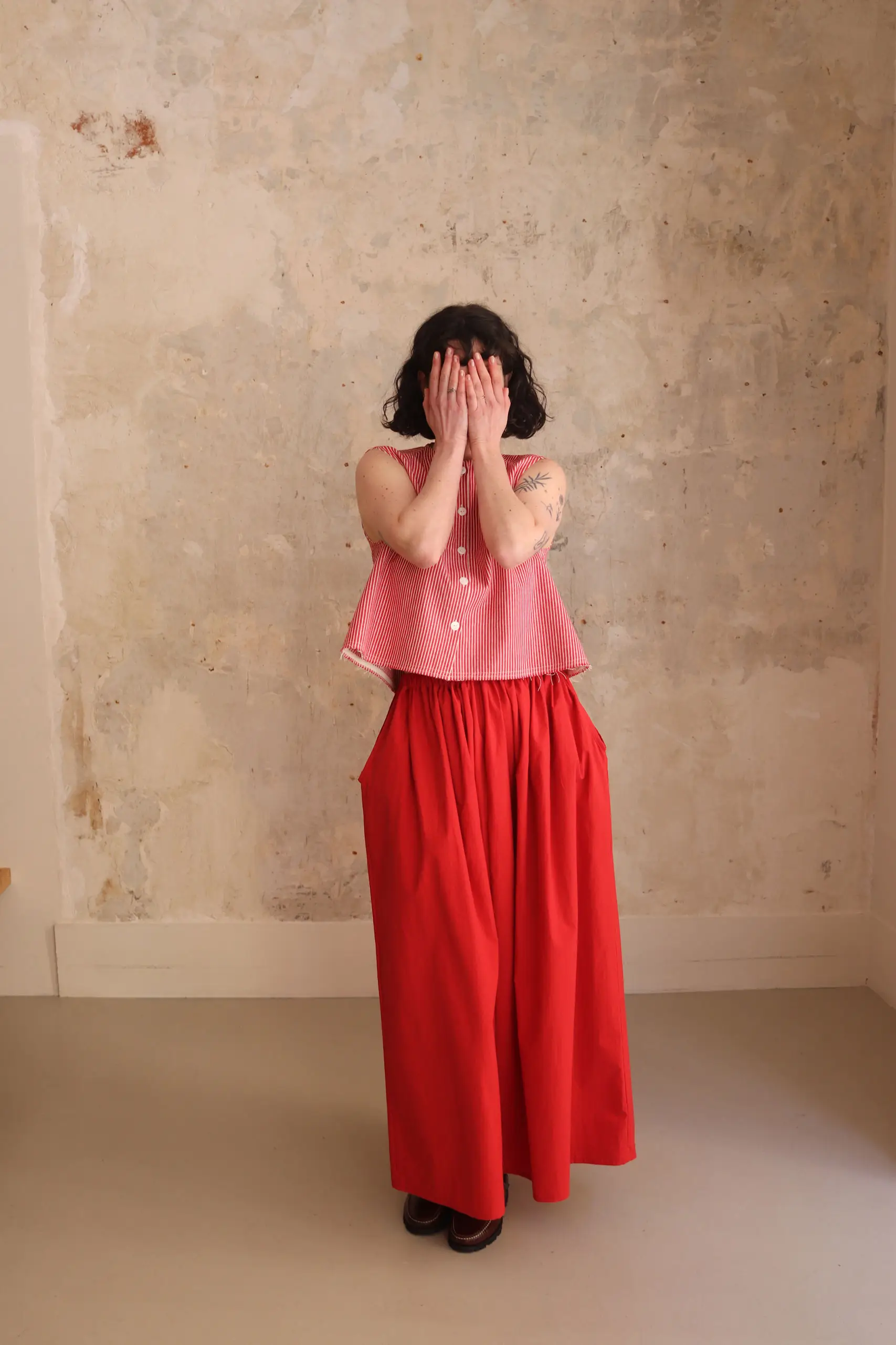 Eleph - WIDE POCKET SKIRT C9010506 - RED