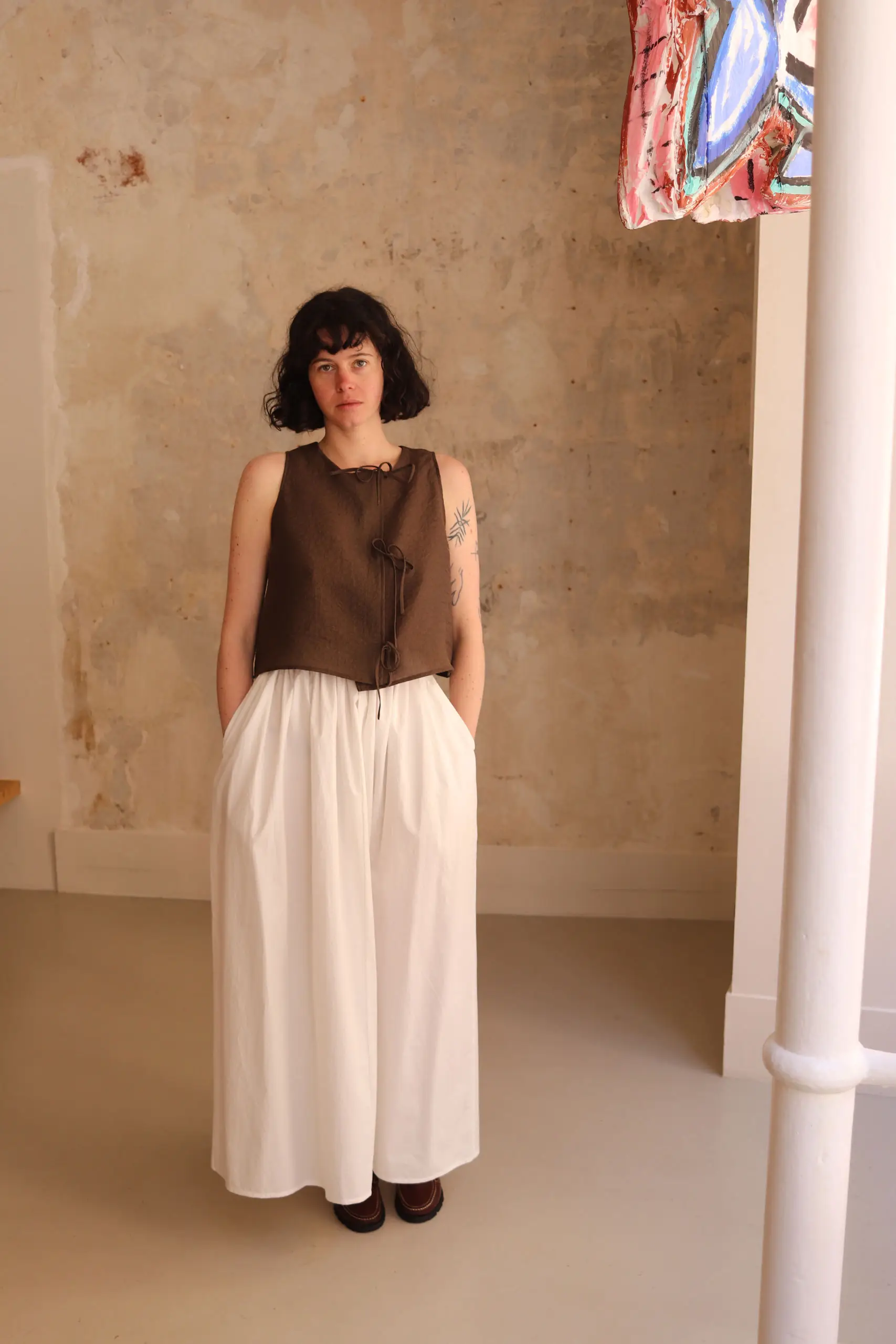 Eleph - WIDE POCKET SKIRT C9010506 - WHITE