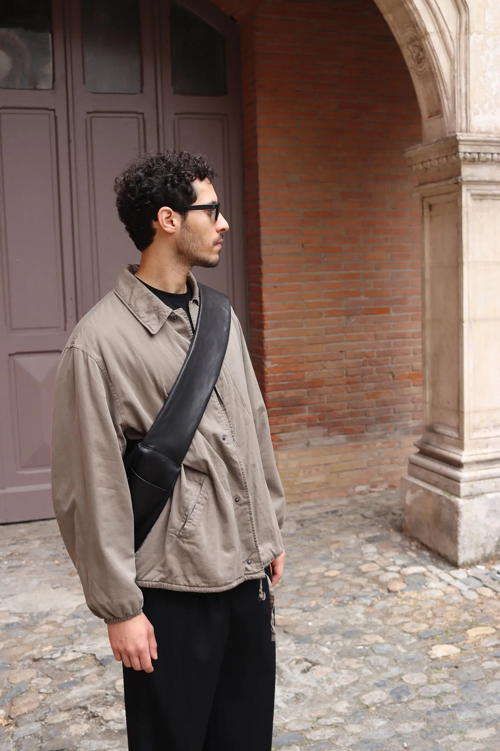 STEIN - COTTON RAYON VINTAGE COACH JACKET ST.1405 - BEIGE