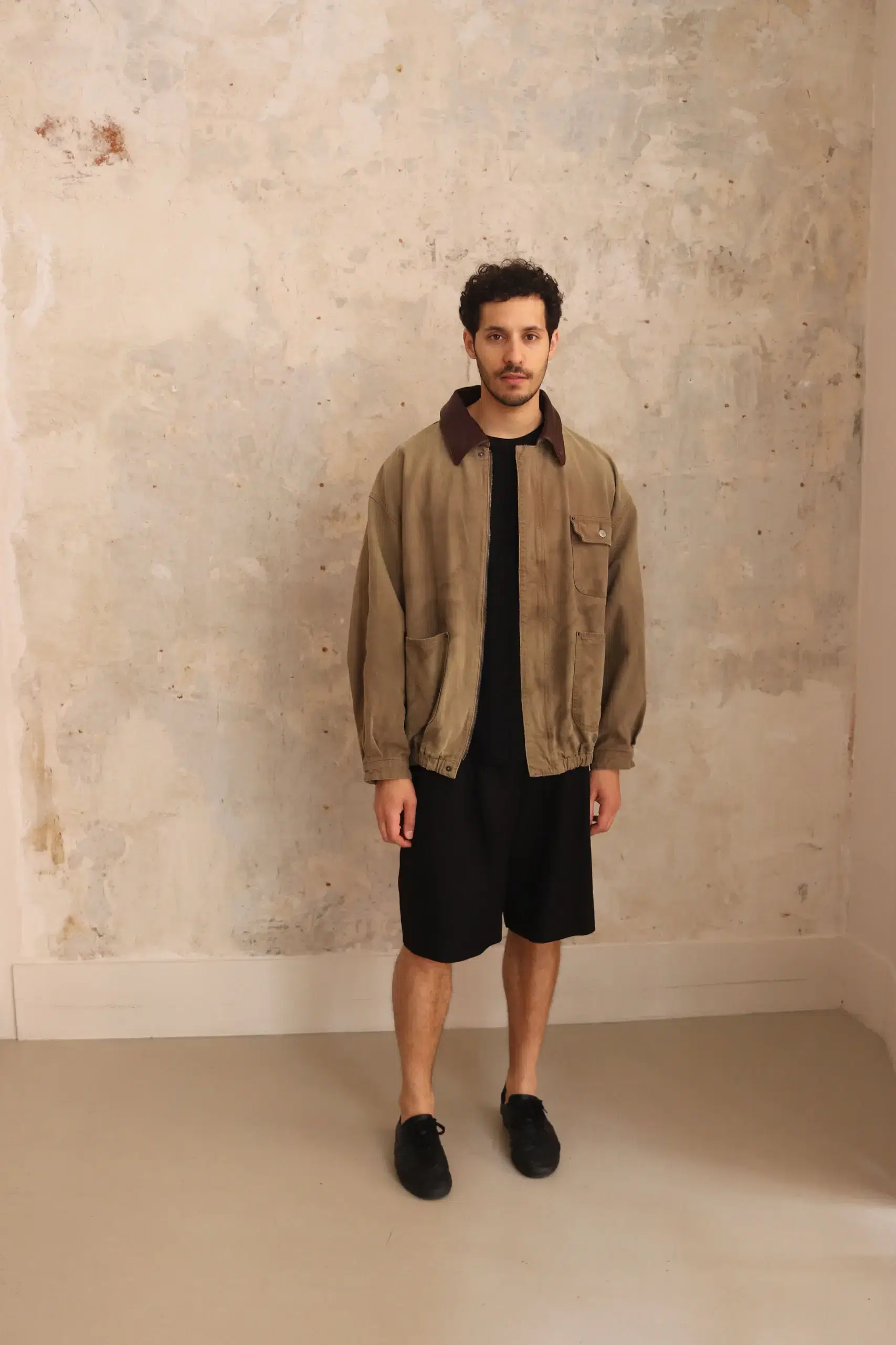 STEIN - SULFUR DYED OXFORD VINTAGE JACKET ST.1387 - K.BEIGE