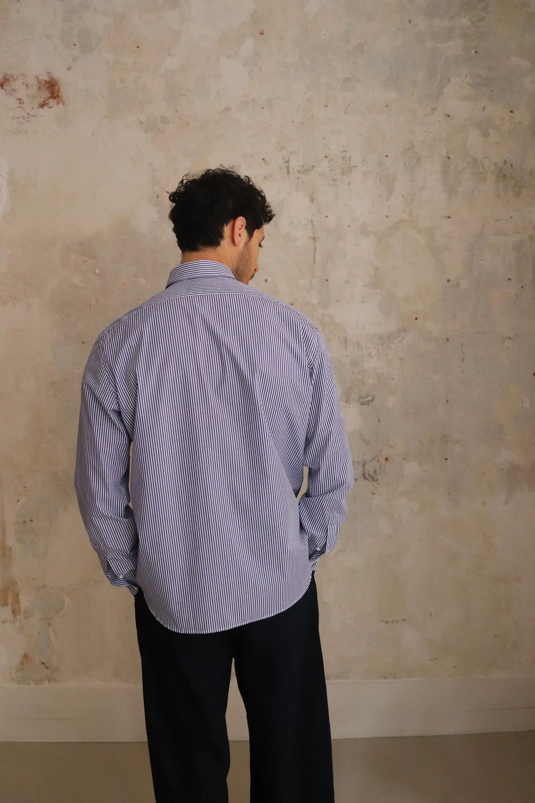 Everyday Shirts - REGENTSOFT W015608 - RIGA BLU / DARK BLUE STRIPED