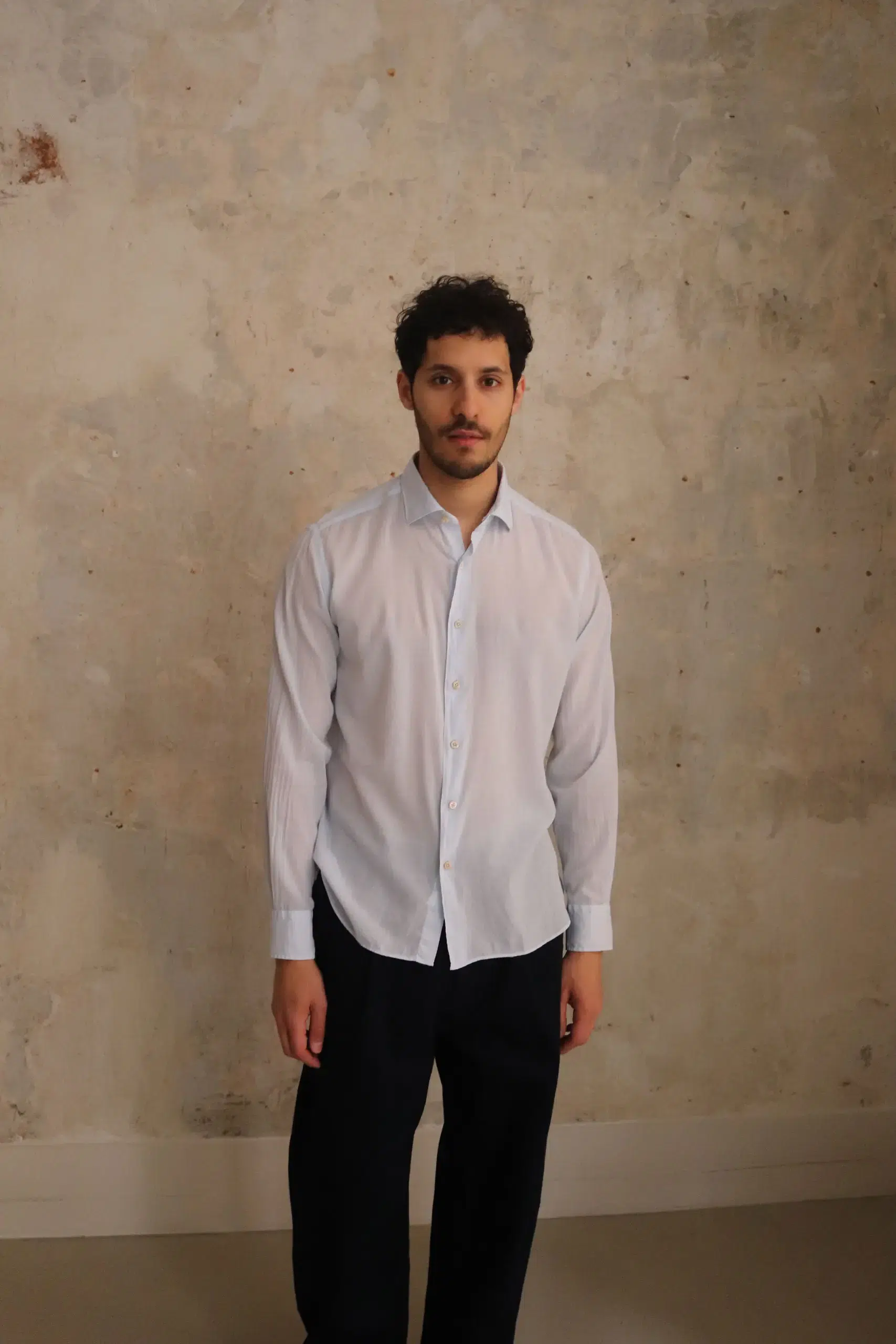 Everyday Shirts - MEN REGENT7 76T2620 - CELESTE UNITO TINTO CAPO / GAR.DYED L.BLUE PLAIN