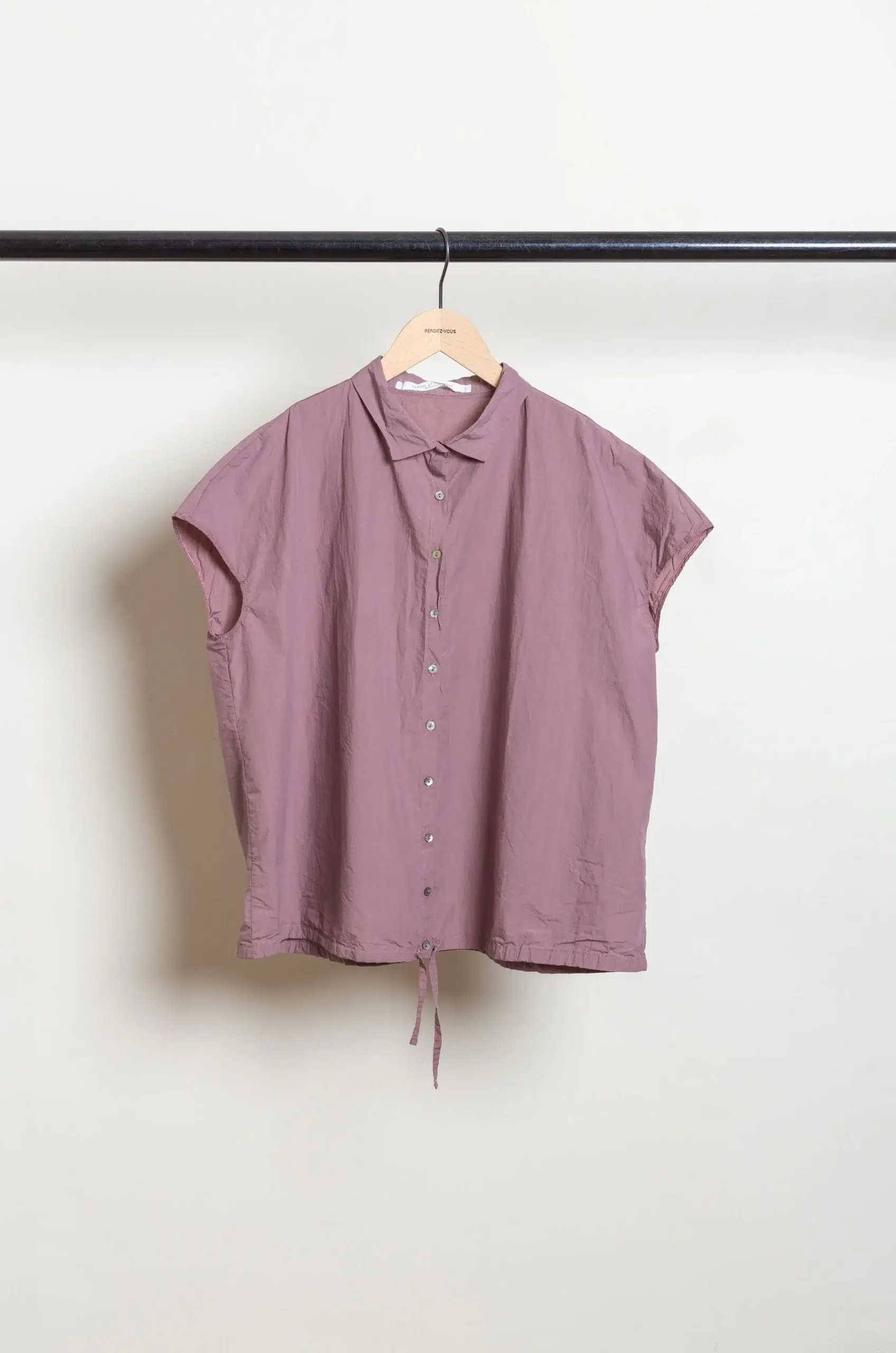 Album Di Famiglia - SHORT SLEEVELESS SHIRT TC - MAUVE