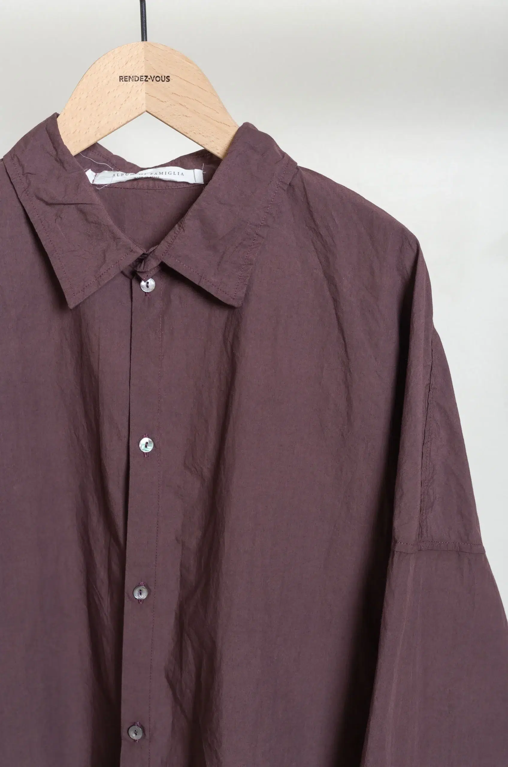 Album Di Famiglia - UNISEX COLLAR SHIRT TC - GRAPE