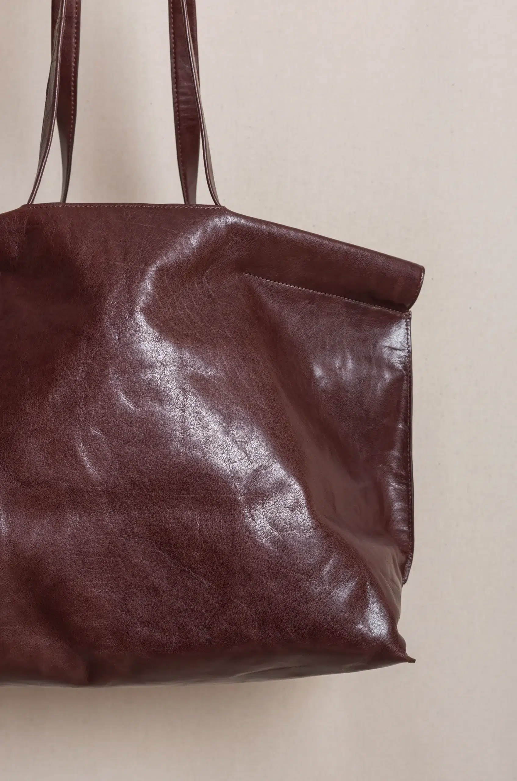 Bea Mombaers bags - SHOPPER EASTWEST TUMBLED - BROWN