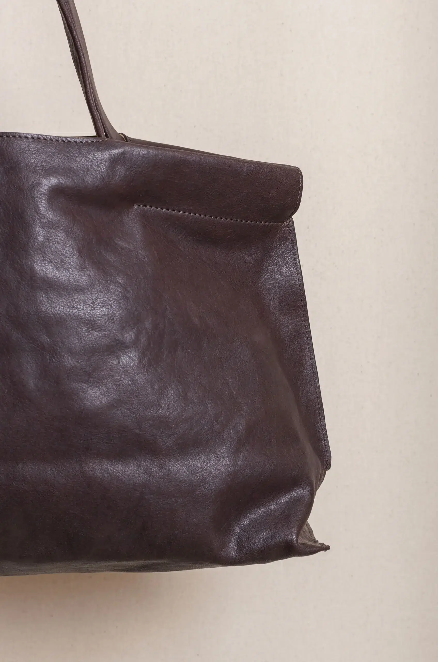 Bea Mombaers bags - SHOPPER MIDI MATTE - DARK BROWN