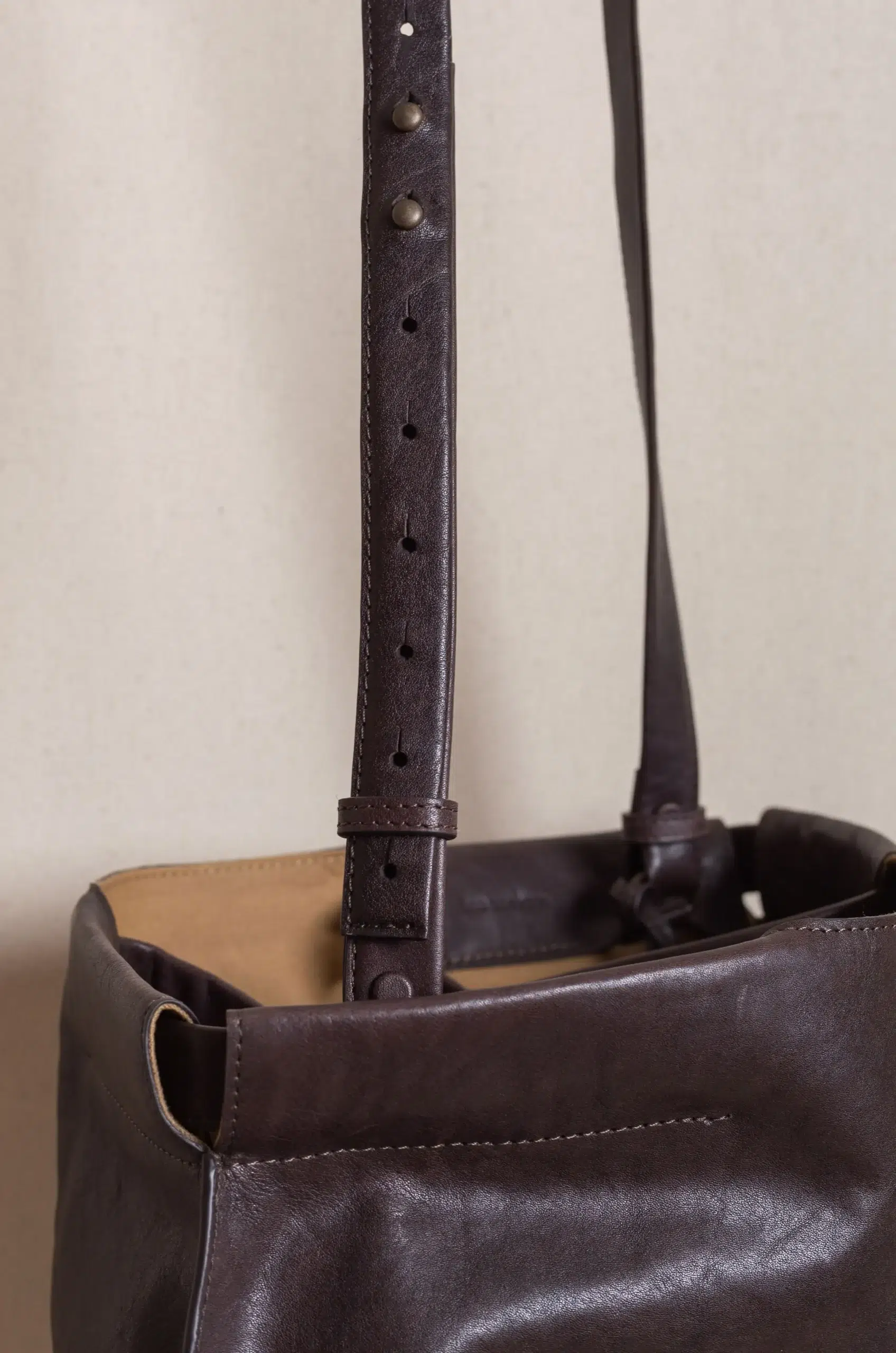 Bea Mombaers bags - SHOPPER MIDI MATTE - DARK BROWN