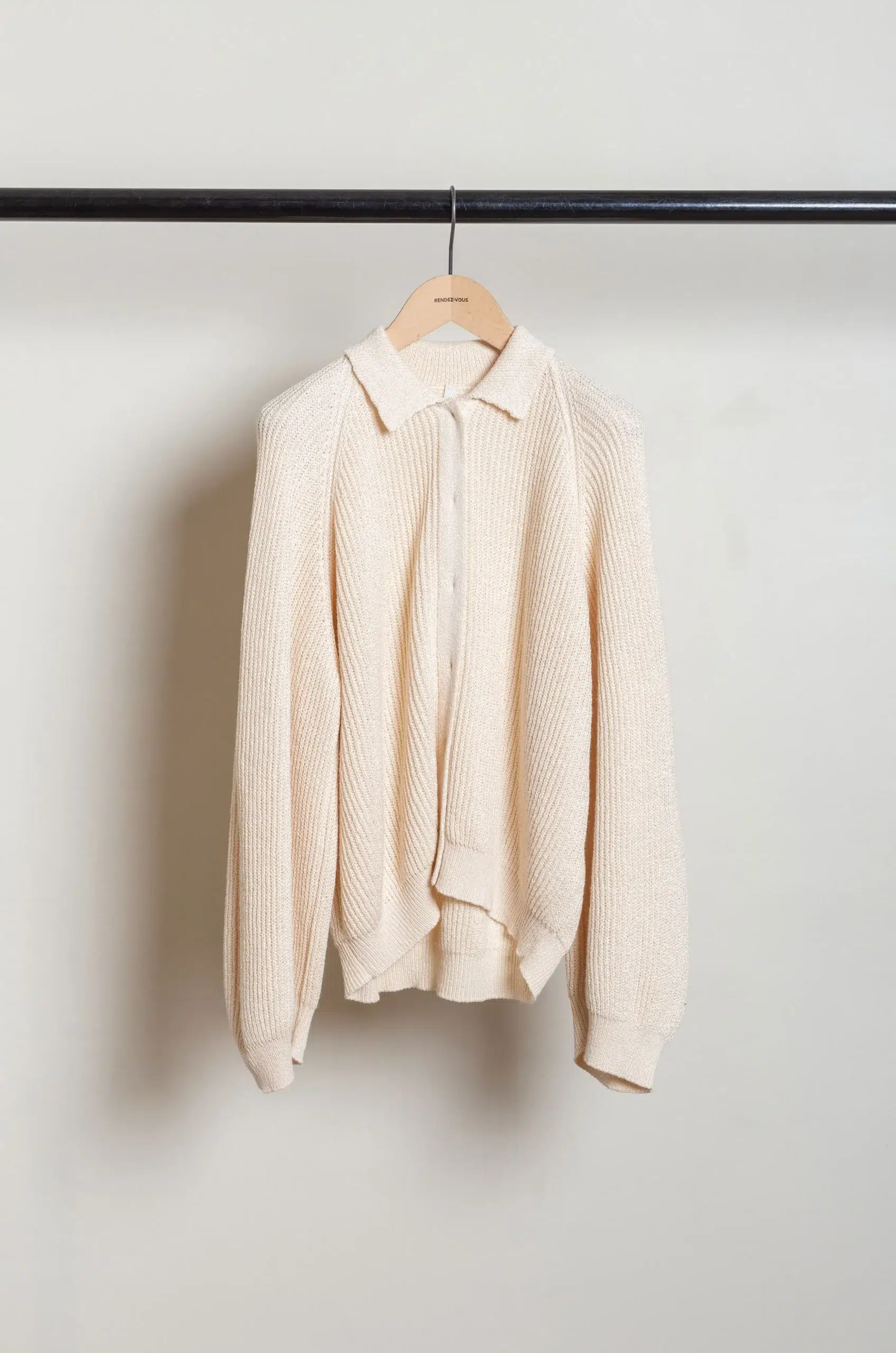 Boboutic - Shirt Cardigan Ribbed - Milk