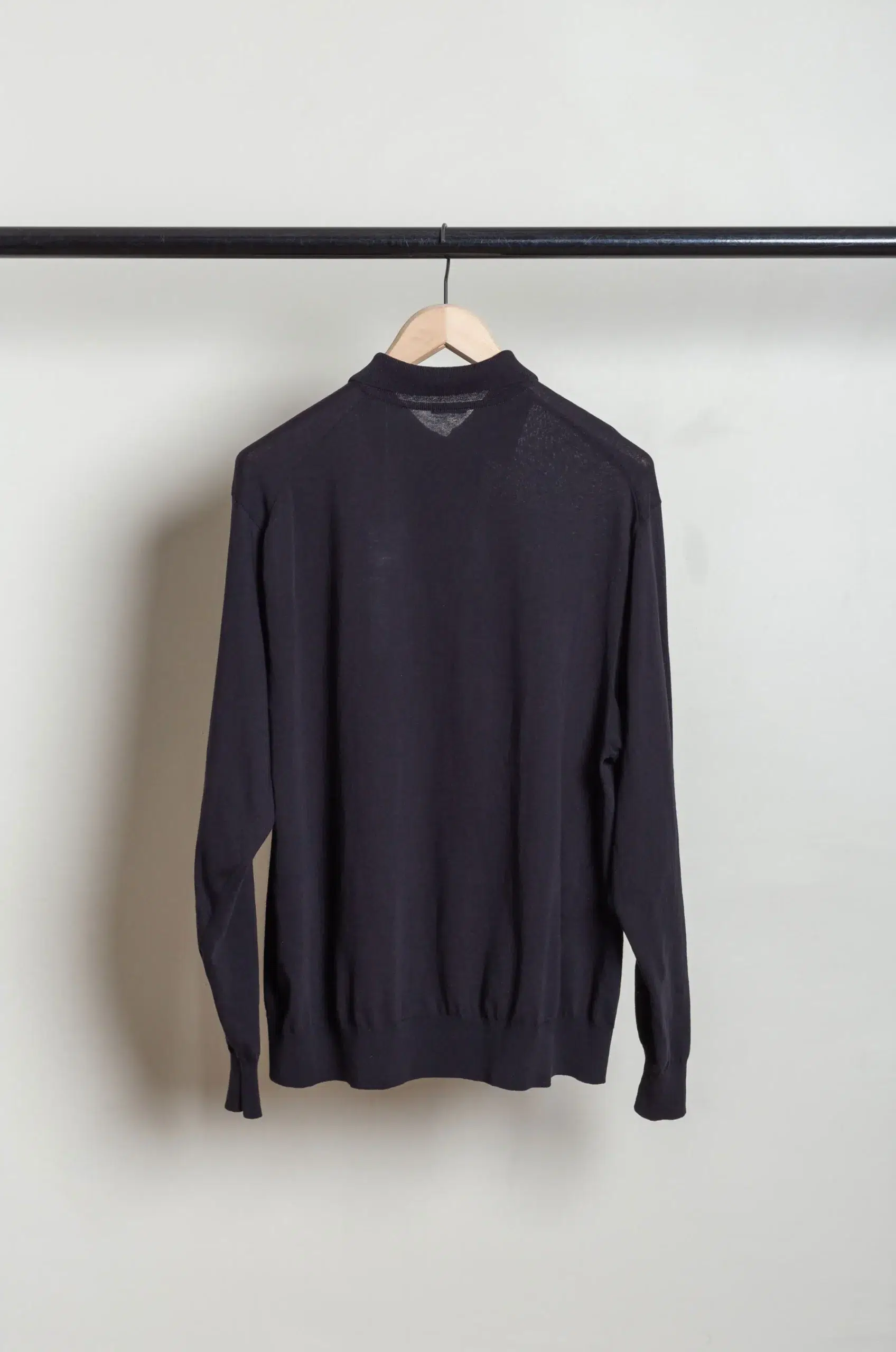 Comoli - COTTON KNIT POLO D01-06013 - BLACK