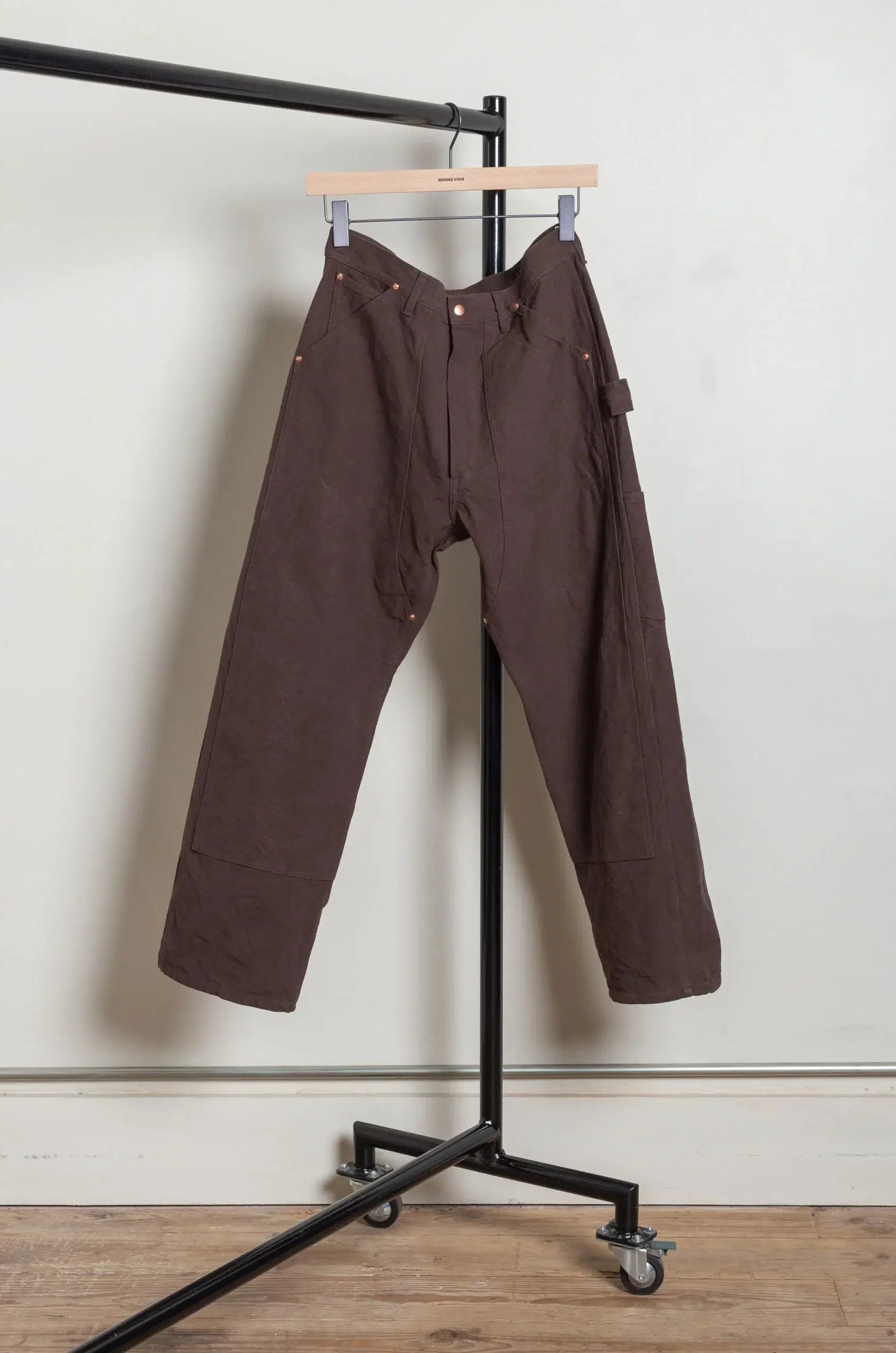 Comoli - COTTON DUCK PAINTER PANTS D01-03007 - BROWN