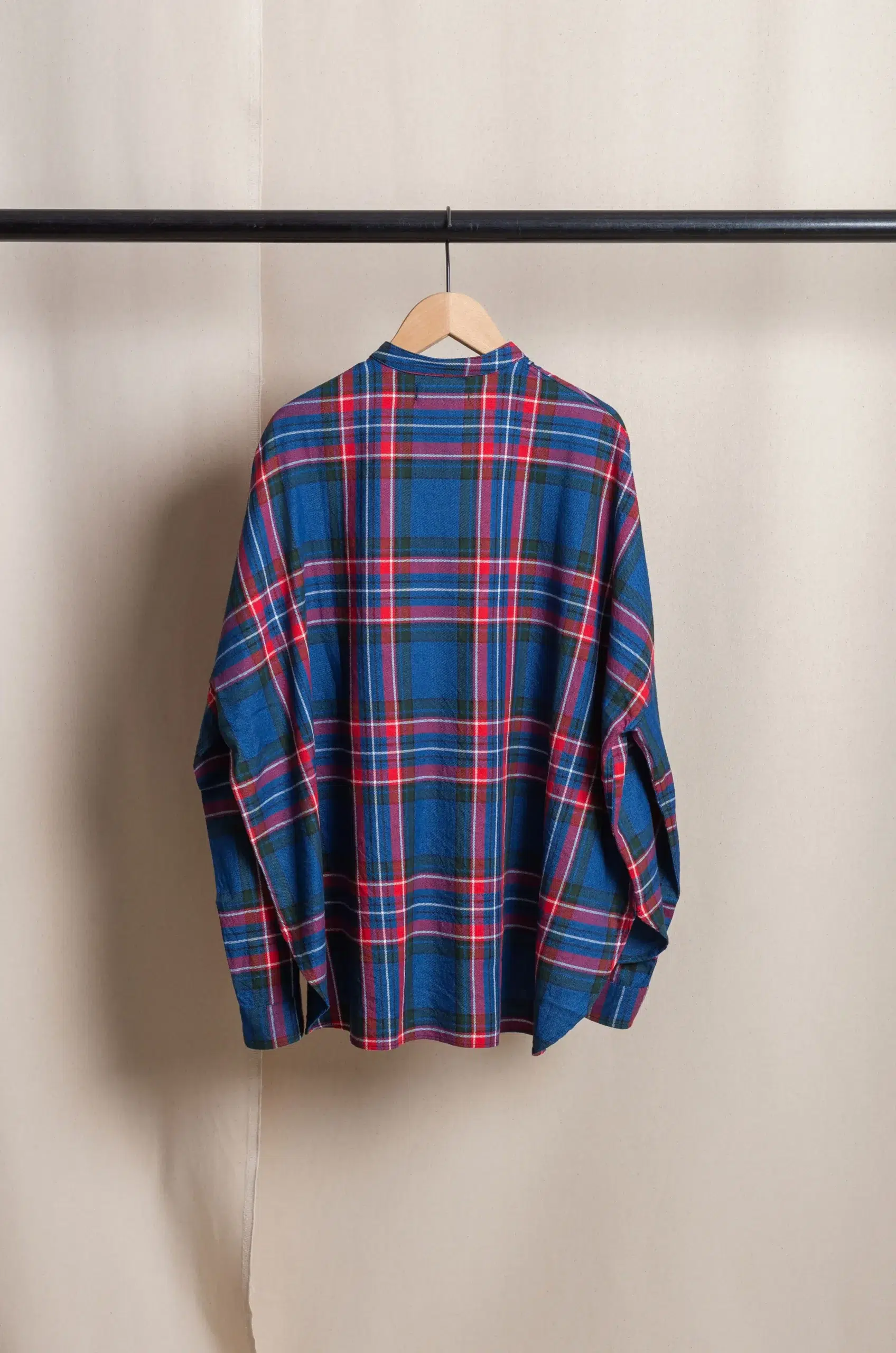 Dopple & Scent - Indigo Tartan Oversized Shirt DS01010 - Blue