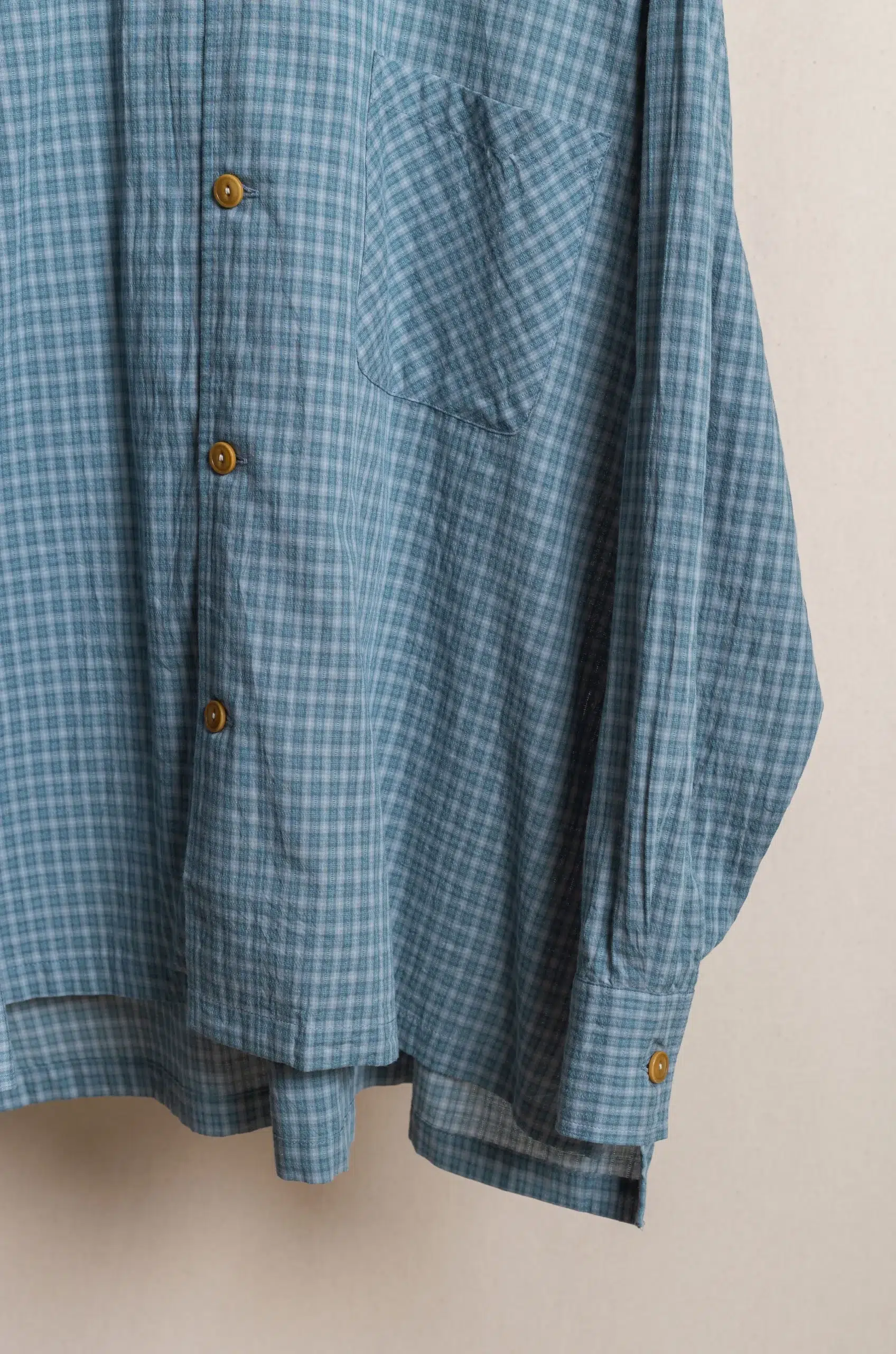 Dopple & Scent - Dobby Check Oversized Shirt DS01044 - Blue