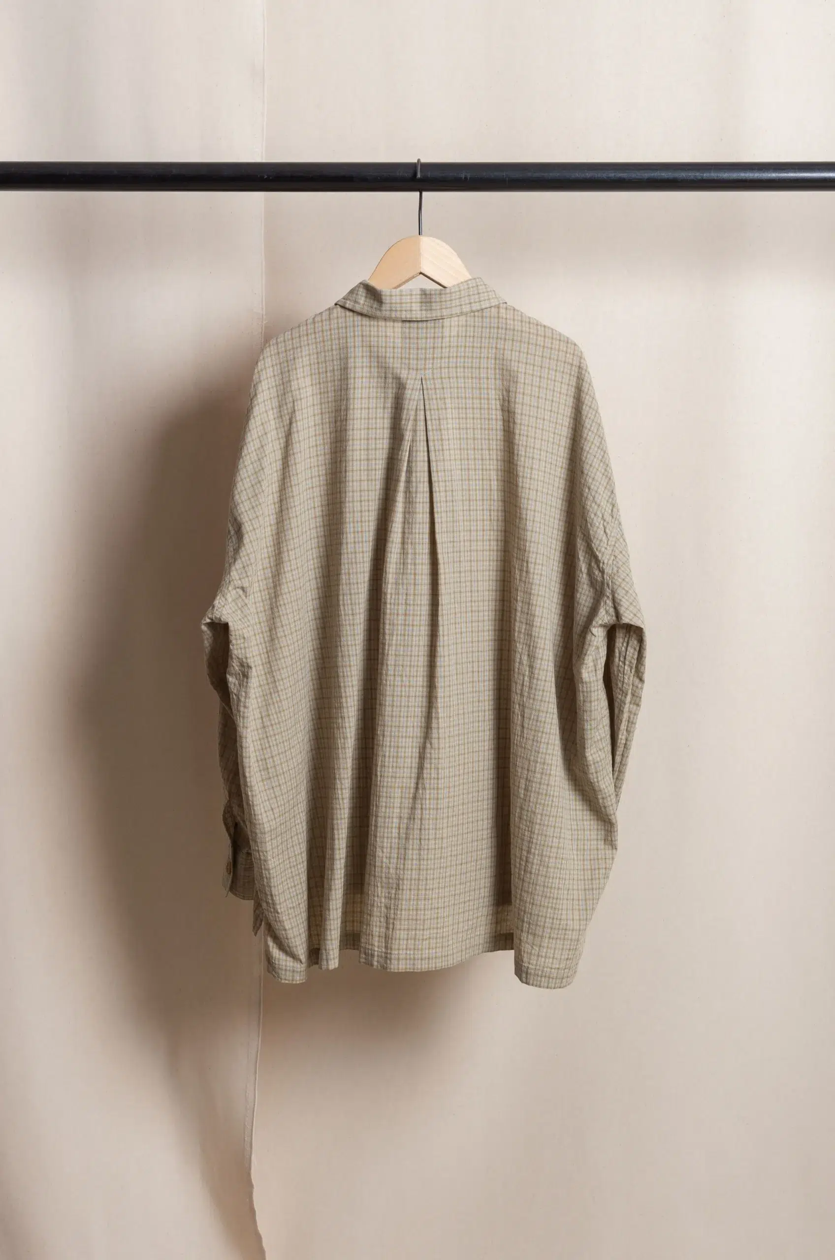 Dopple & Scent - Dobby Check Oversized Shirt DS01044 - Beige