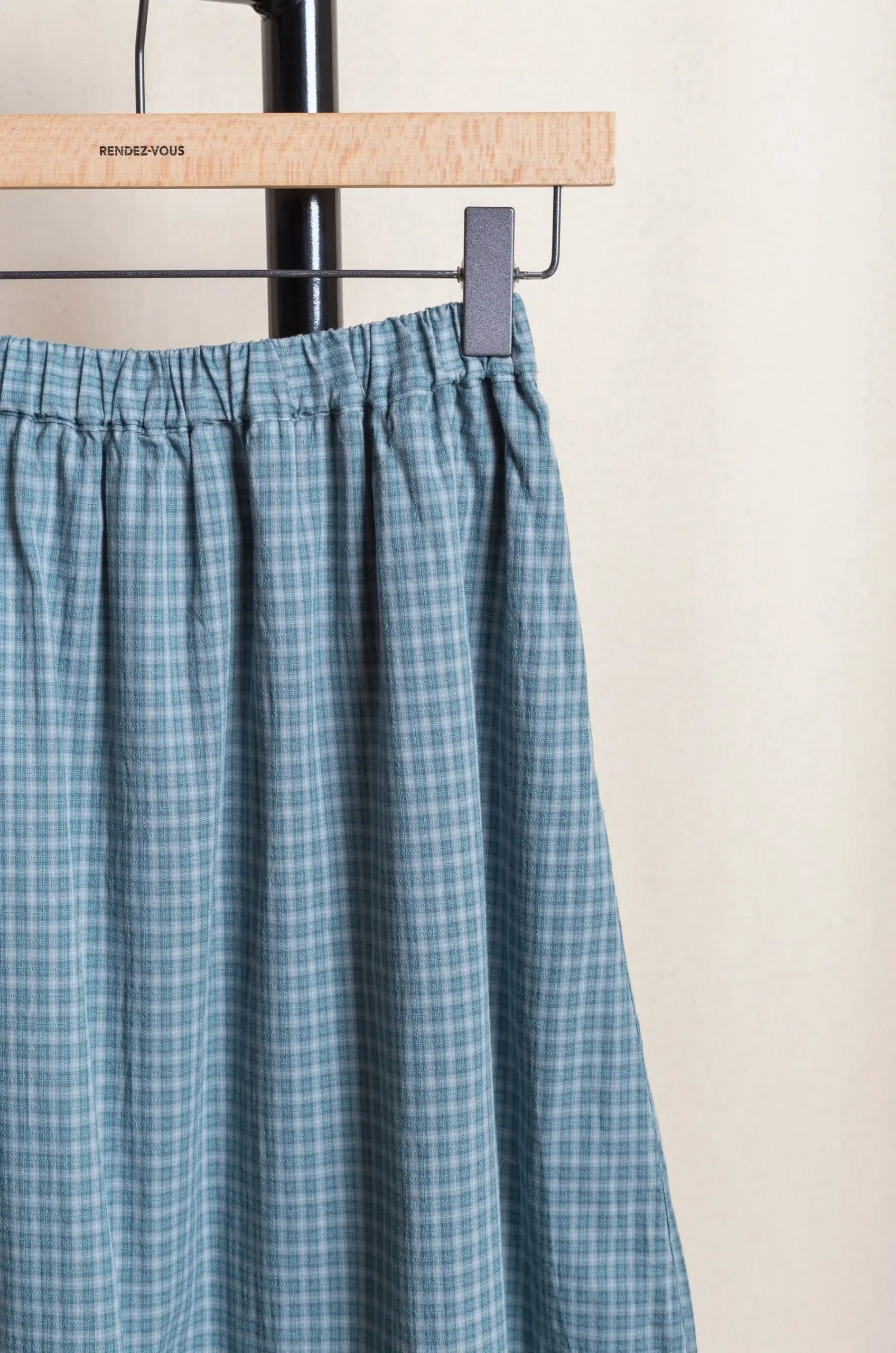 Dopple & Scent - Dobby Check Frill Skirt DS01045 - Blue