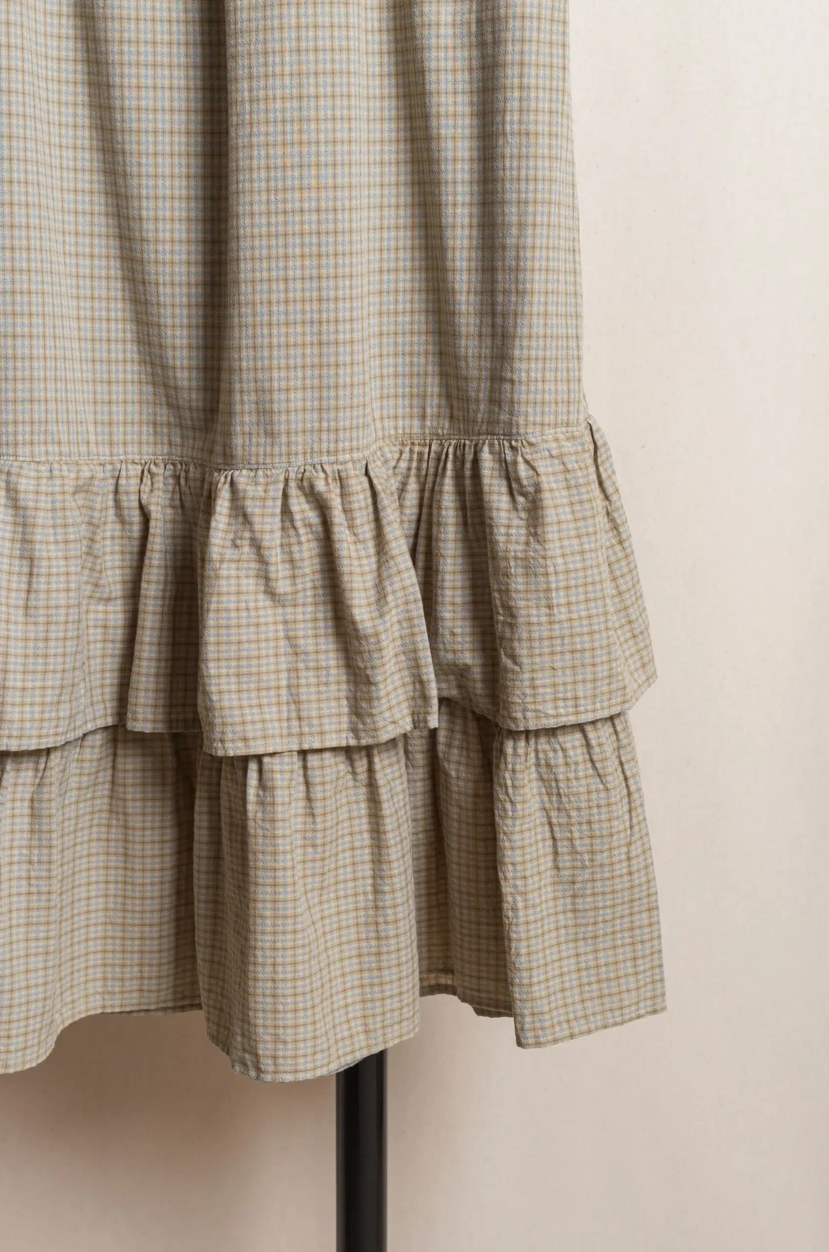 Dopple & Scent - Dobby Check Frill Skirt DS01045 - Beige