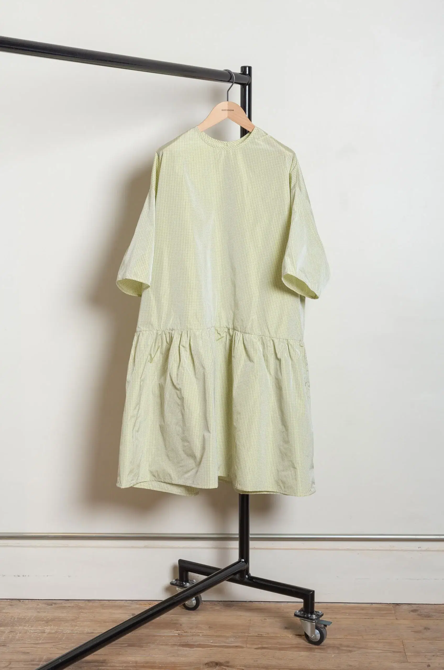 Eleph - SHORT MUMU DRESS C9010417 - GREEN CHECK