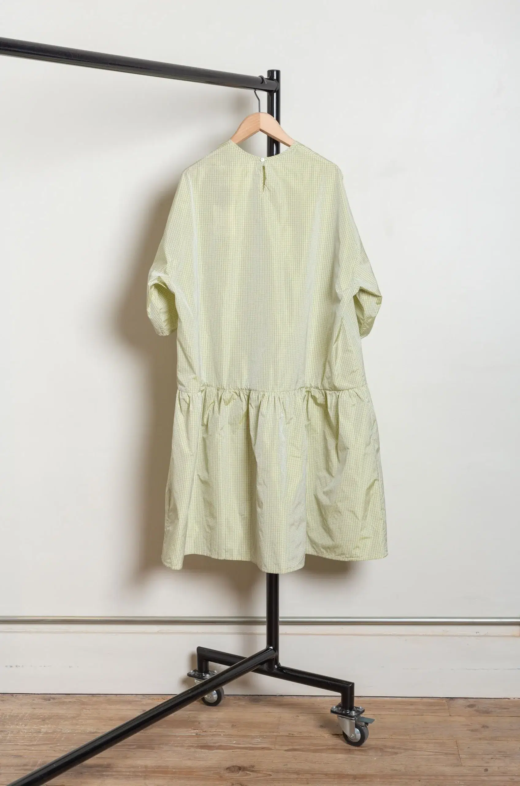 Eleph - SHORT MUMU DRESS C9010417 - GREEN CHECK