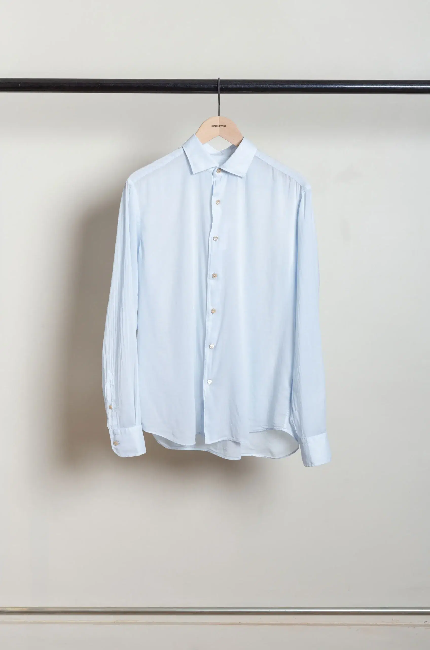 Everyday Shirts - MEN REGENT7 76T2620 - CELESTE UNITO TINTO CAPO / GAR.DYED L.BLUE PLAIN