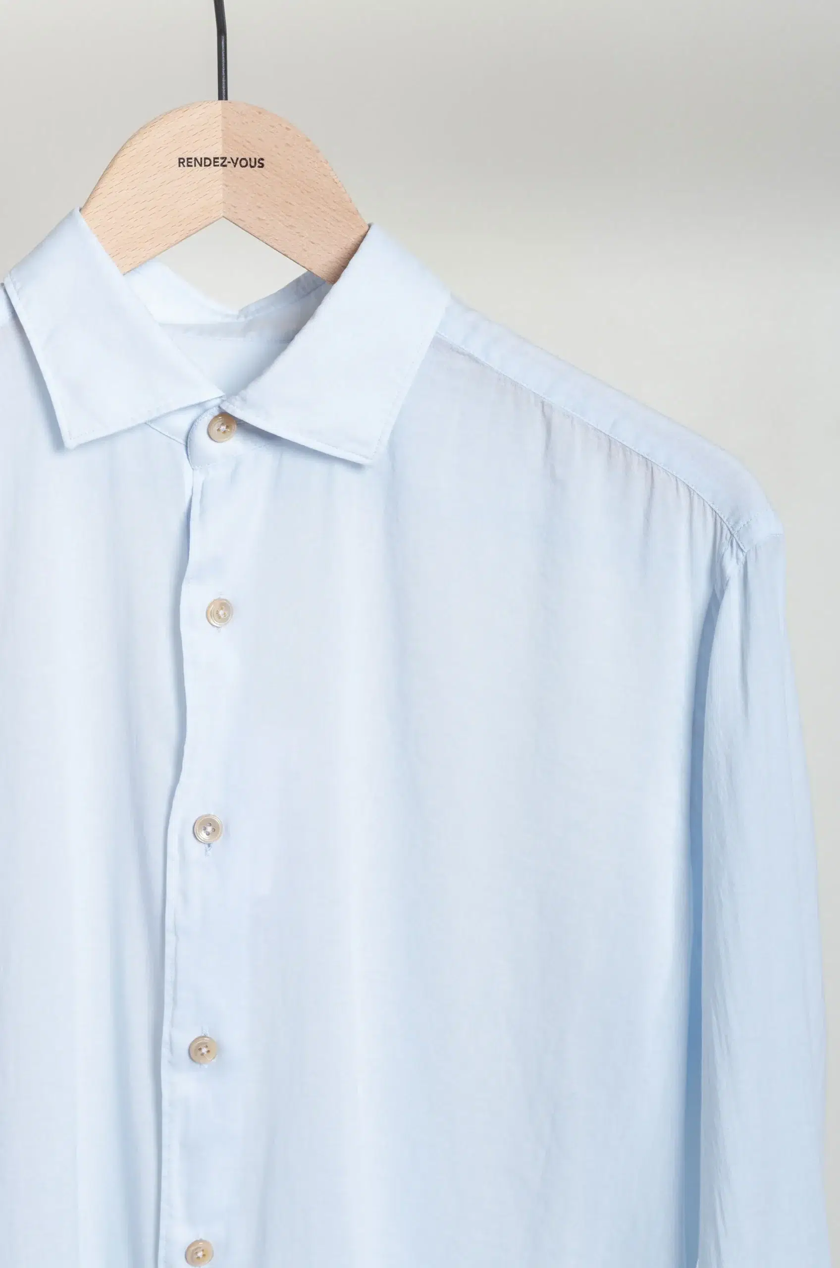 Everyday Shirts - MEN REGENT7 76T2620 - CELESTE UNITO TINTO CAPO / GAR.DYED L.BLUE PLAIN